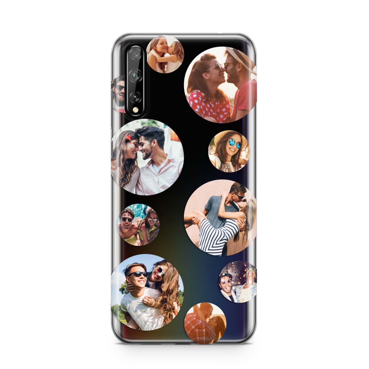 Multi Circular Photo Collage Upload Huawei Enjoy 10s Phone Case