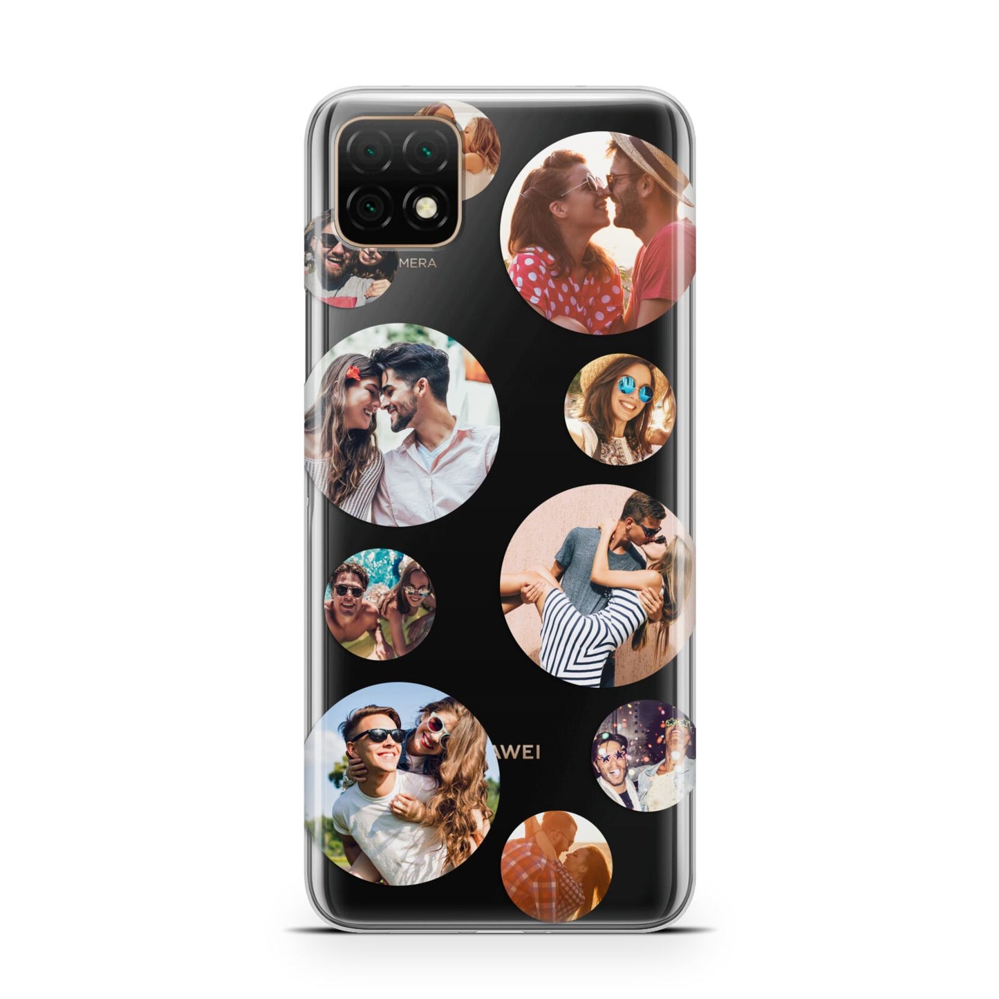 Multi Circular Photo Collage Upload Huawei Enjoy 20 Phone Case