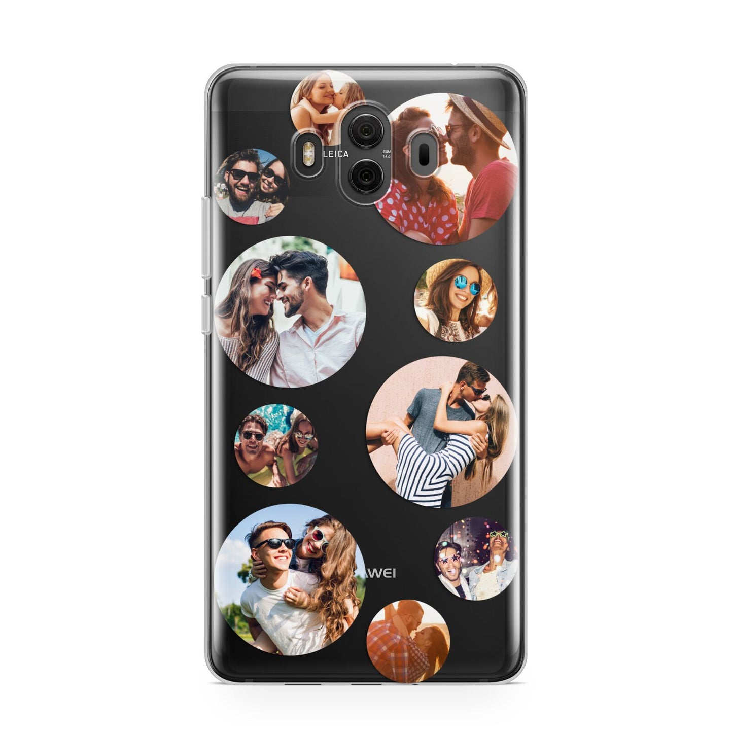 Multi Circular Photo Collage Upload Huawei Mate 10 Protective Phone Case