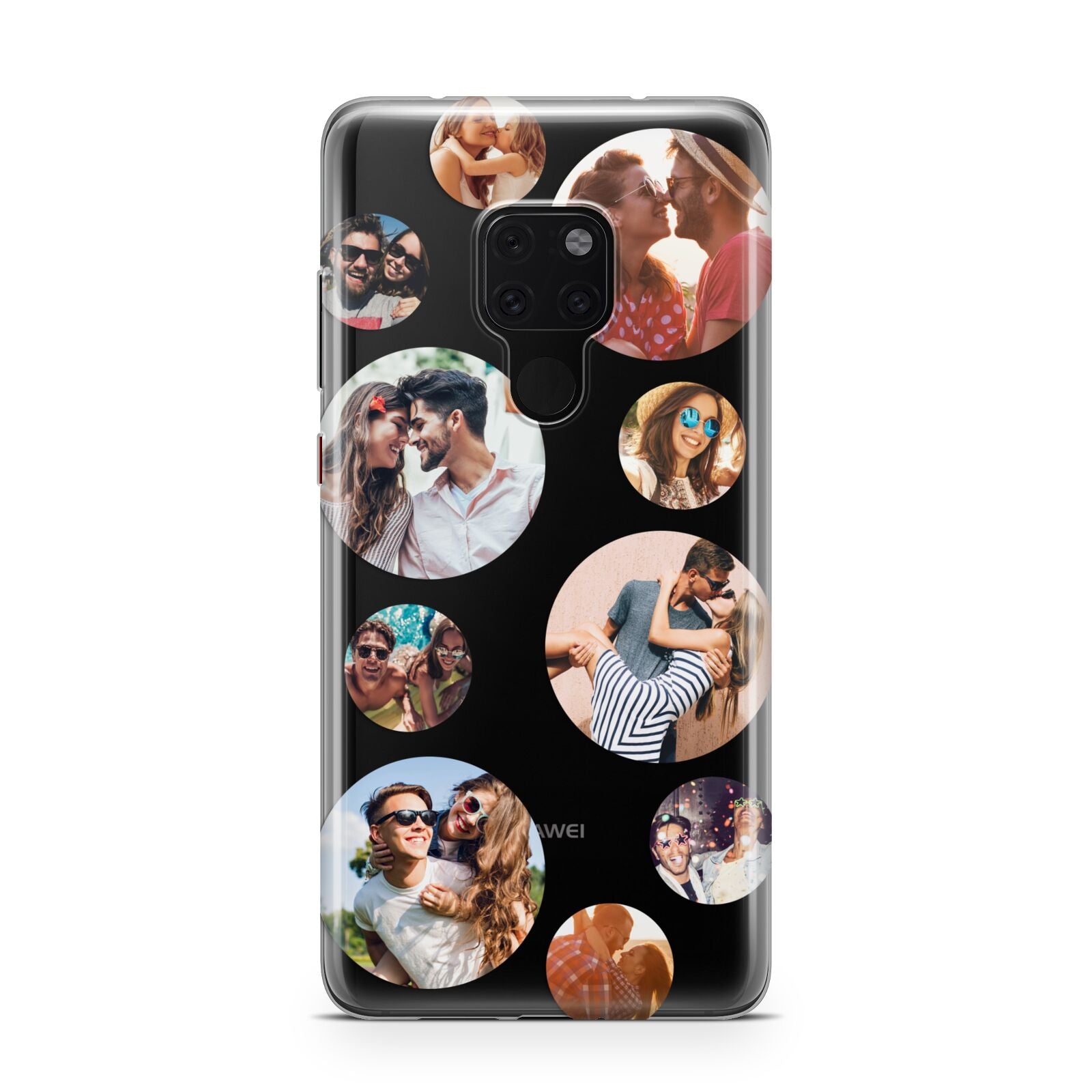 Multi Circular Photo Collage Upload Huawei Mate 20 Phone Case