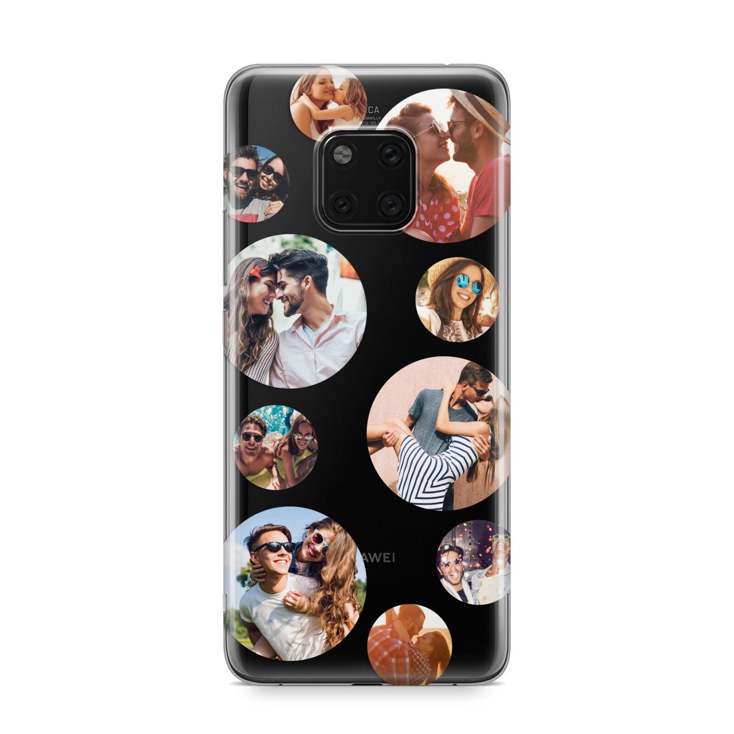 Multi Circular Photo Collage Upload Huawei Mate 20 Pro Phone Case