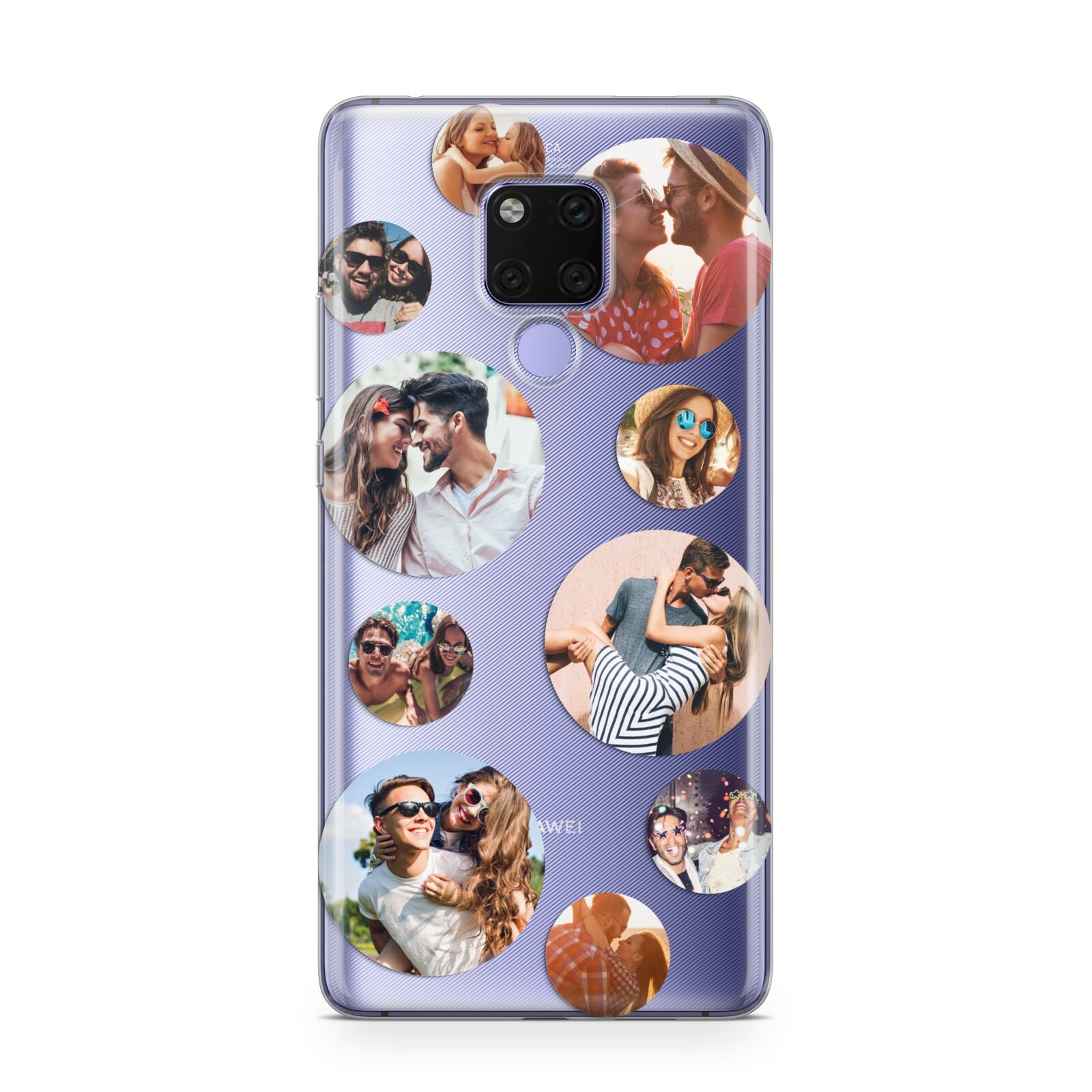 Multi Circular Photo Collage Upload Huawei Mate 20X Phone Case