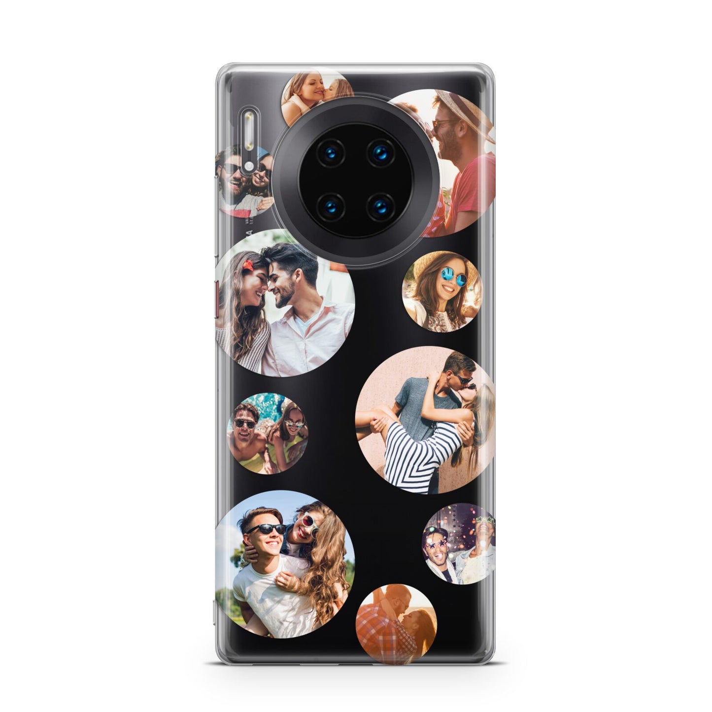 Multi Circular Photo Collage Upload Huawei Mate 30 Pro Phone Case