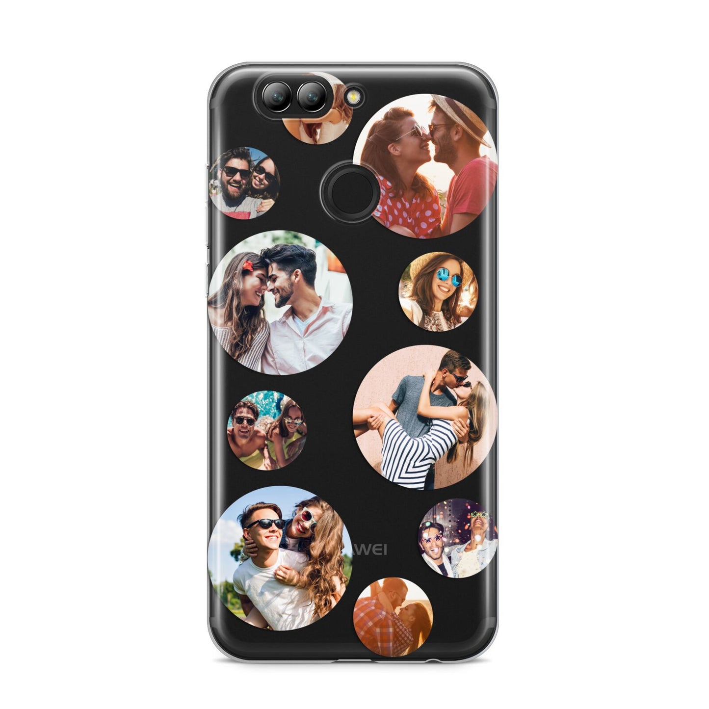 Multi Circular Photo Collage Upload Huawei Nova 2s Phone Case