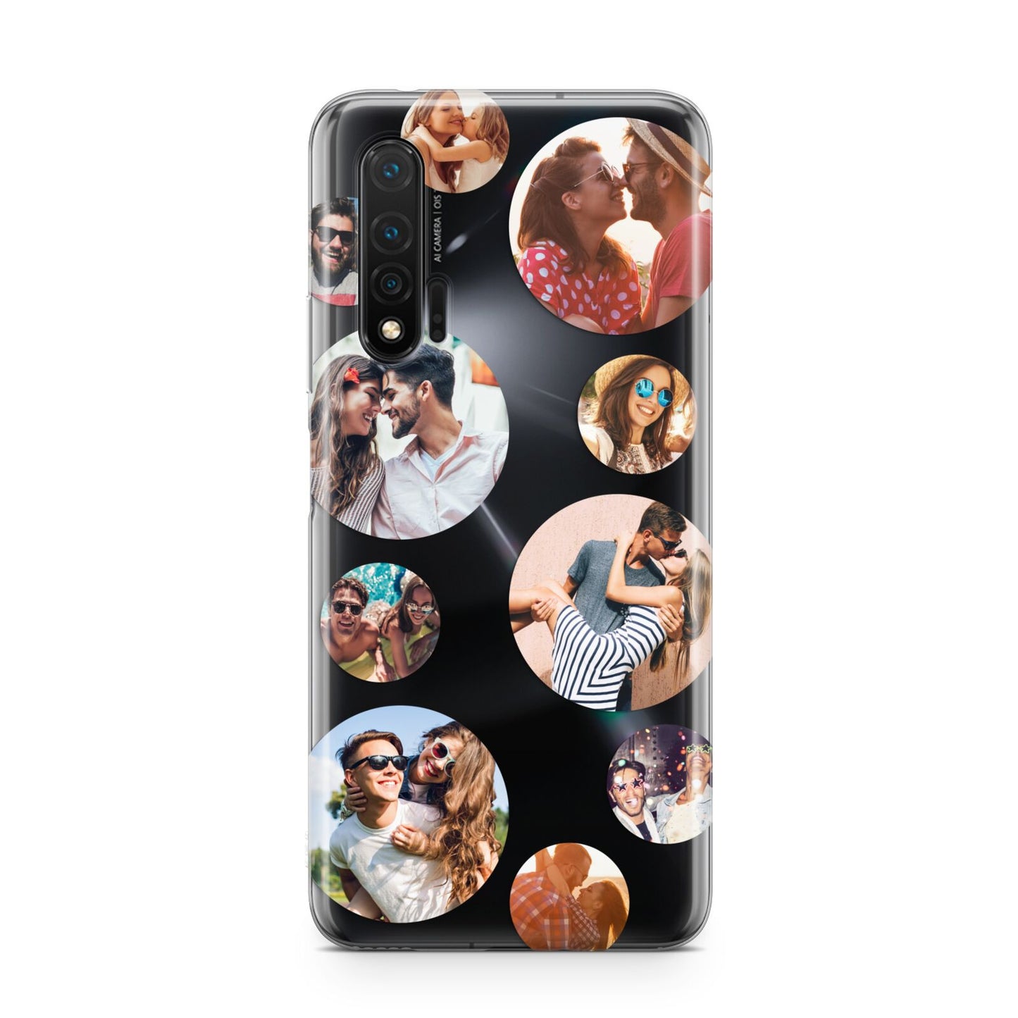 Multi Circular Photo Collage Upload Huawei Nova 6 Phone Case