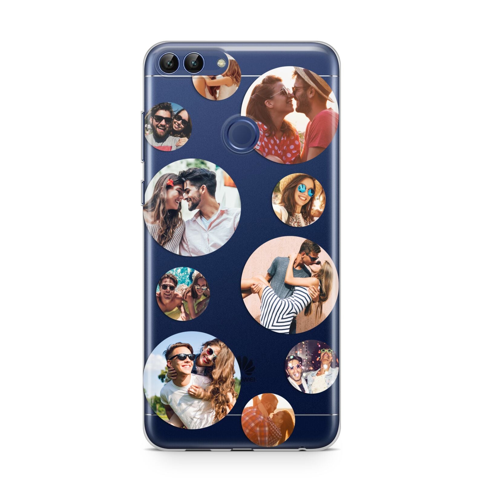 Multi Circular Photo Collage Upload Huawei P Smart Case