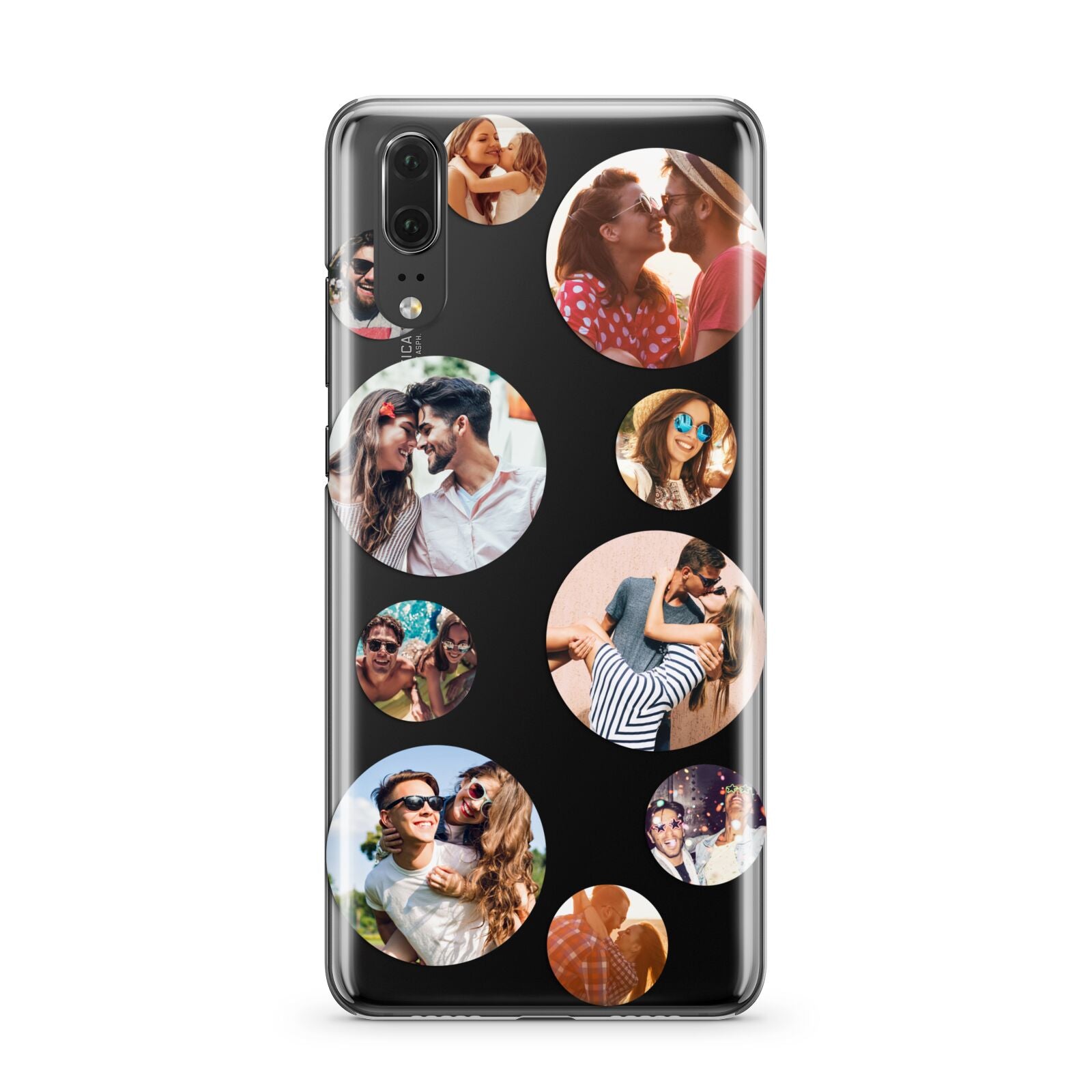 Multi Circular Photo Collage Upload Huawei P20 Phone Case