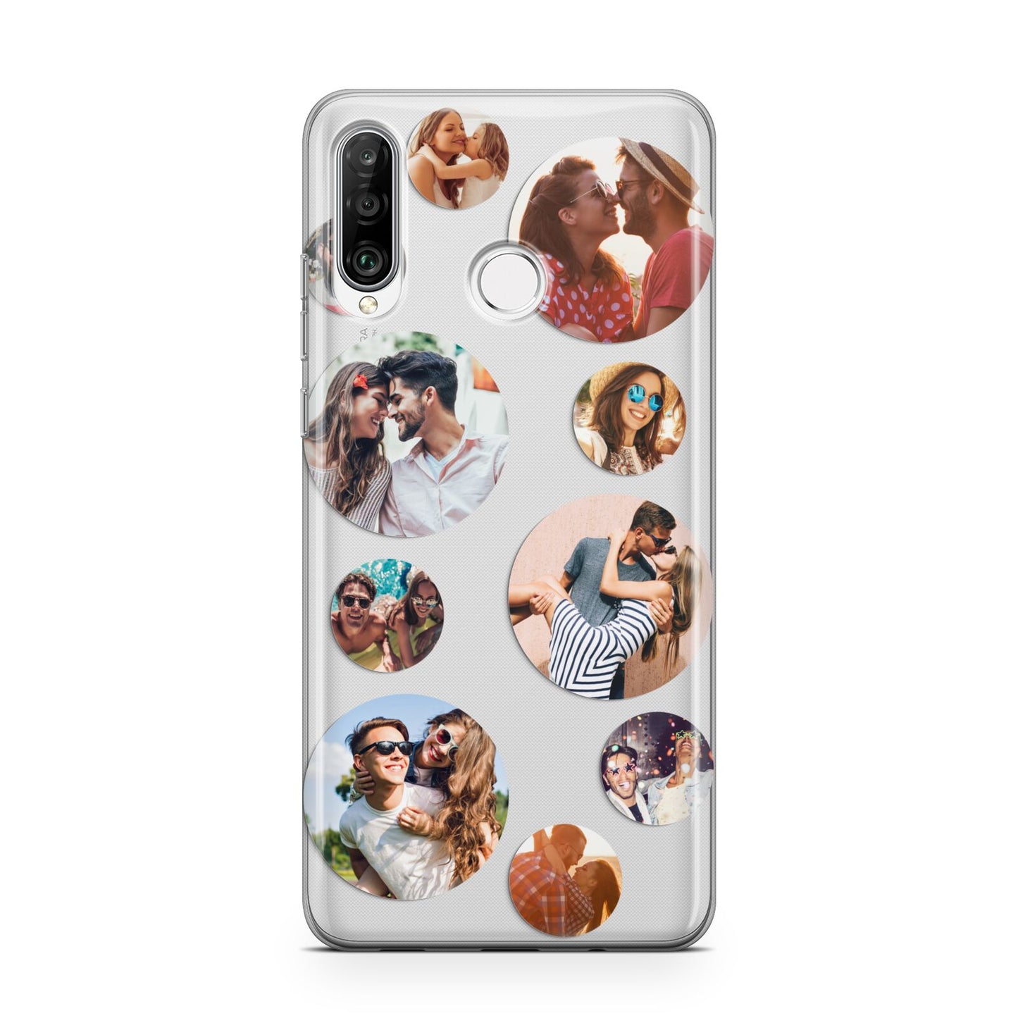 Multi Circular Photo Collage Upload Huawei P30 Lite Phone Case