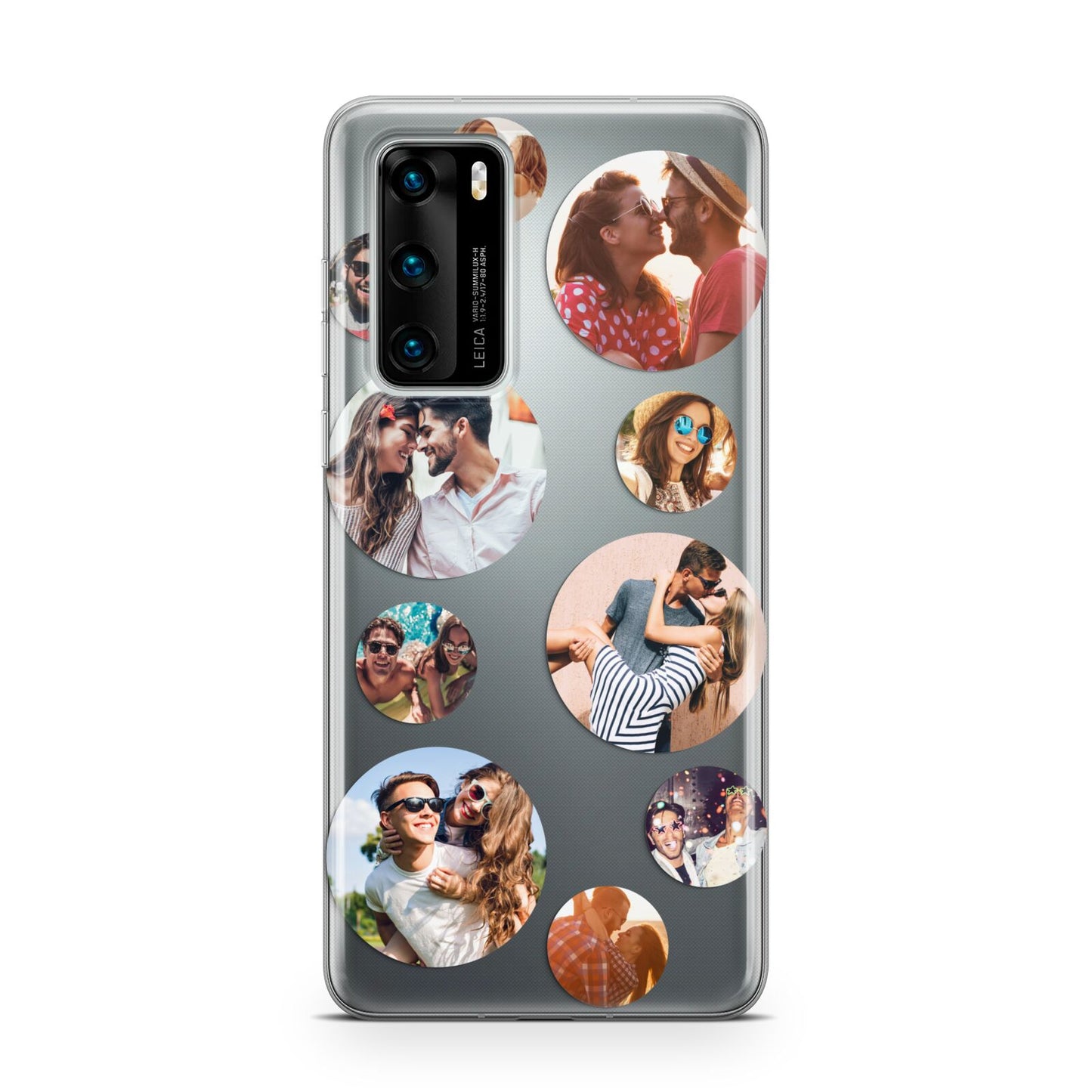 Multi Circular Photo Collage Upload Huawei P40 Phone Case