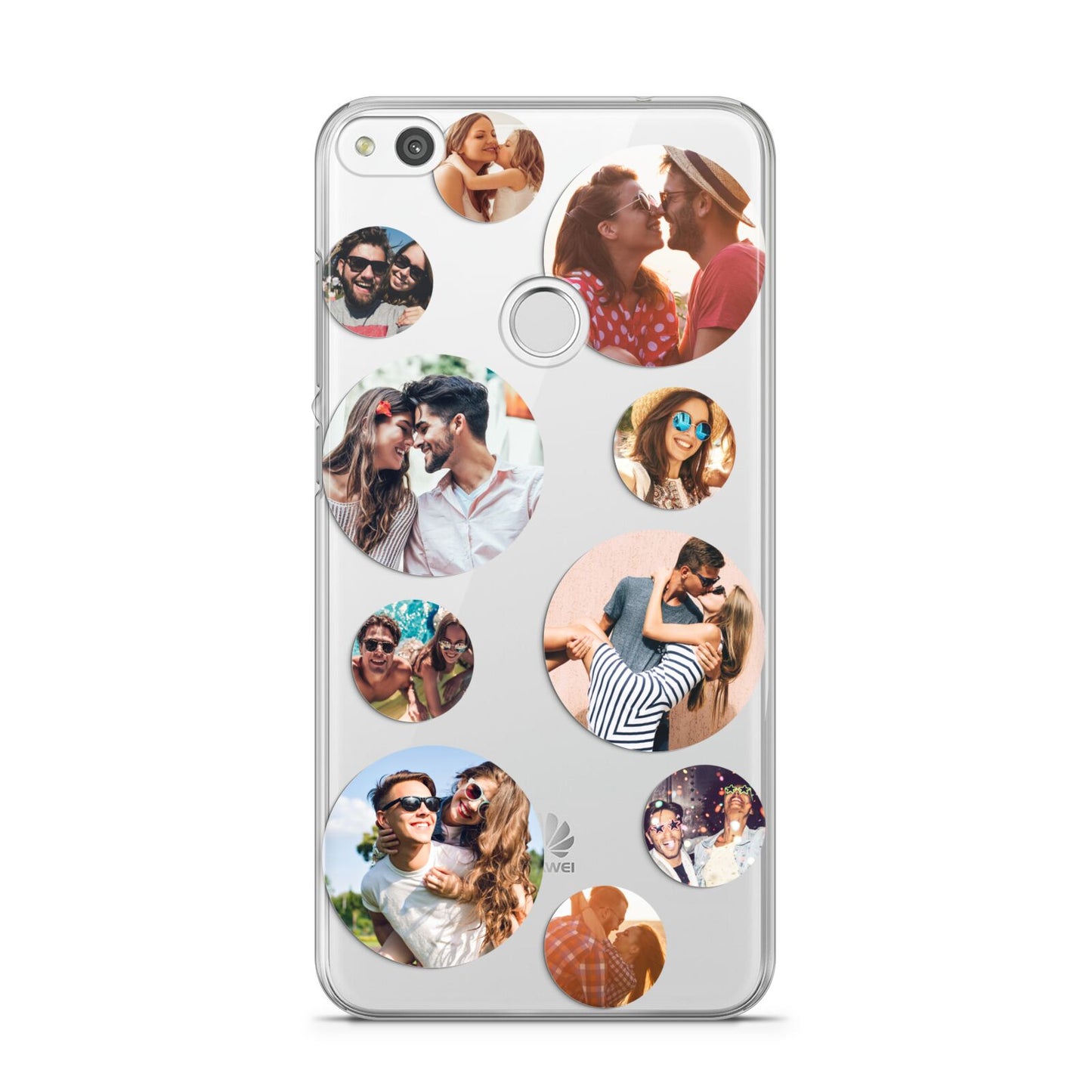 Multi Circular Photo Collage Upload Huawei P8 Lite Case