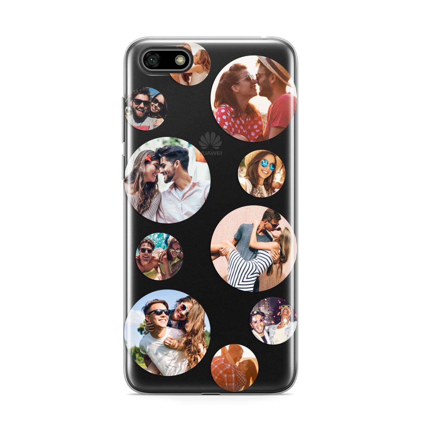 Multi Circular Photo Collage Upload Huawei Y5 Prime 2018 Phone Case