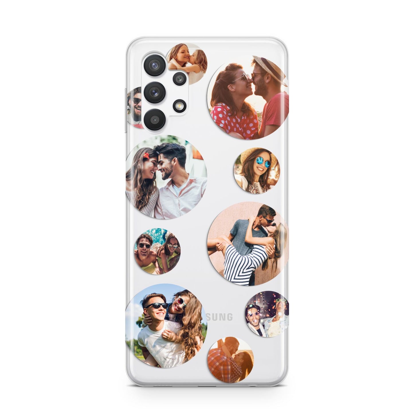 Multi Circular Photo Collage Upload Samsung A32 5G Case