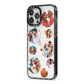 Multi Circular Photo Collage Upload iPhone 13 Pro Max Black Impact Case Side Angle on Silver phone