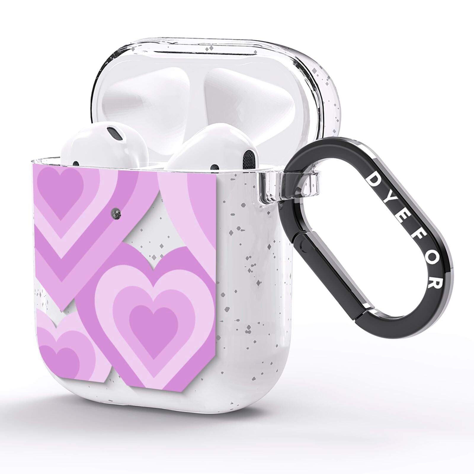 Multi Heart AirPods Glitter Case Side Image