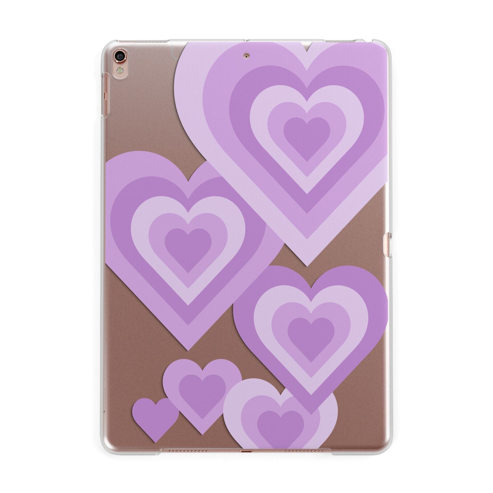 Multi Heart Apple iPad Rose Gold Case