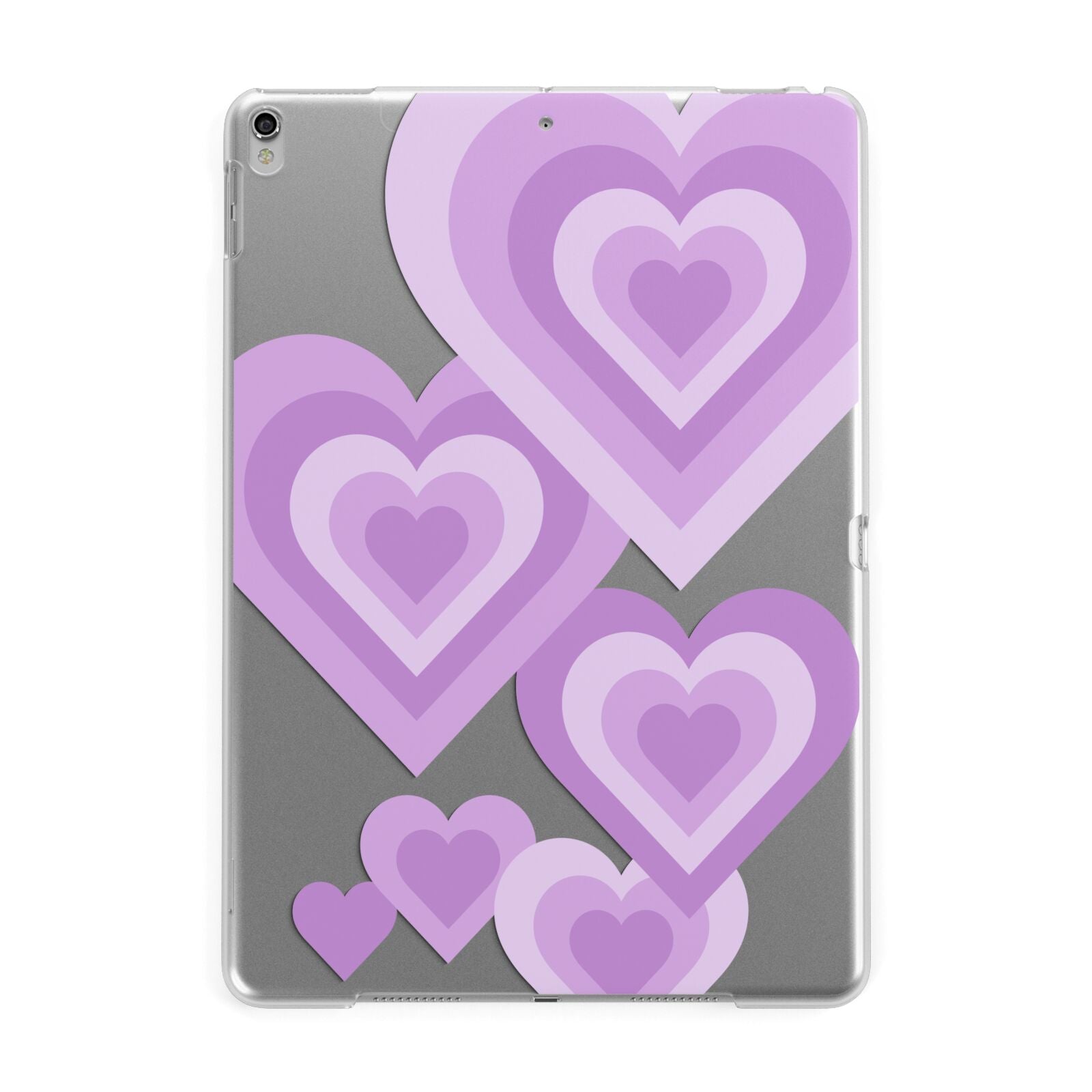 Multi Heart Apple iPad Silver Case