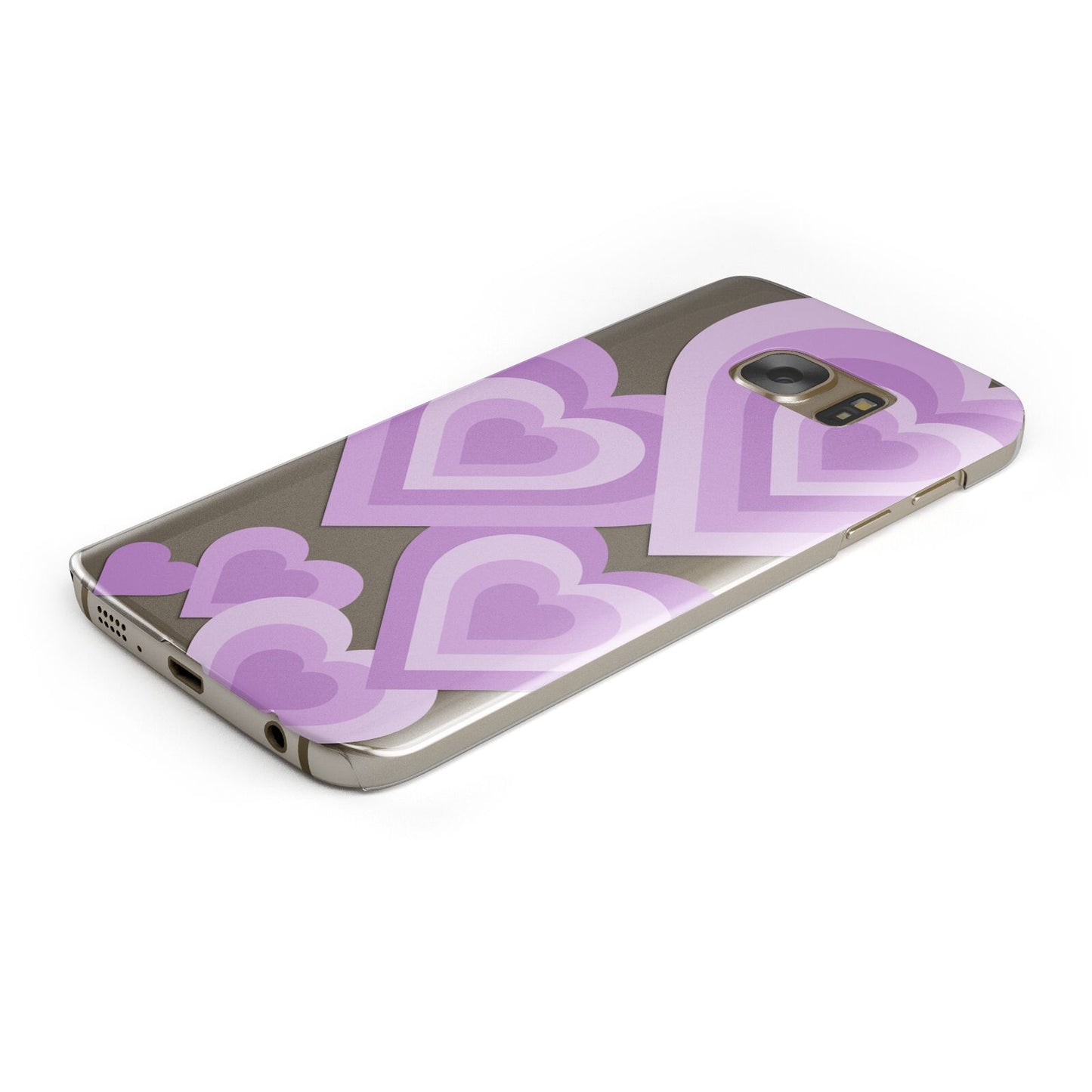 Multi Heart Protective Samsung Galaxy Case Angled Image