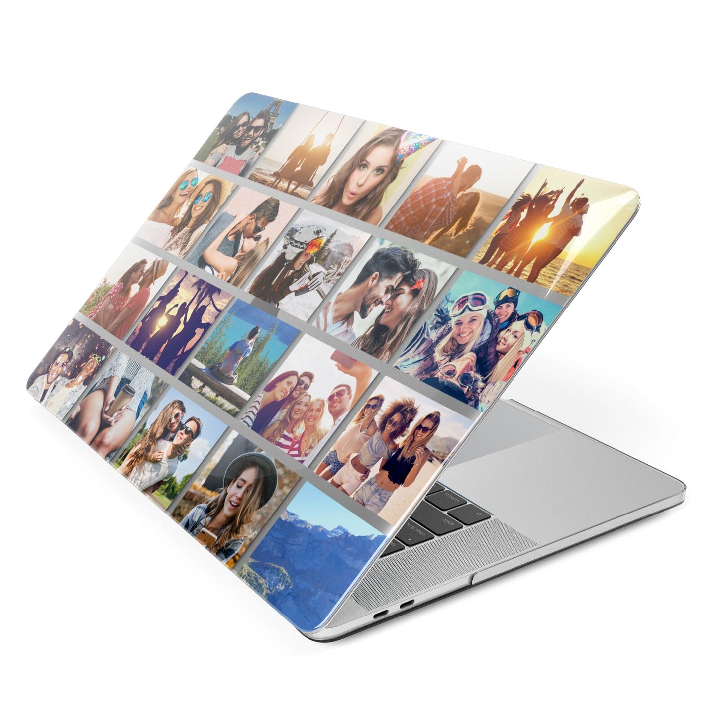 Multi Photo Collage Apple MacBook Case Side View