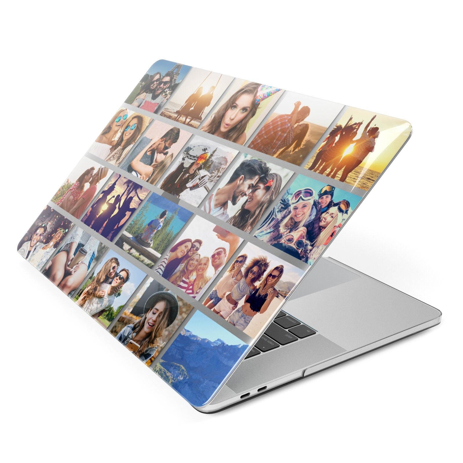 Multi Photo Collage Apple MacBook Case Side View