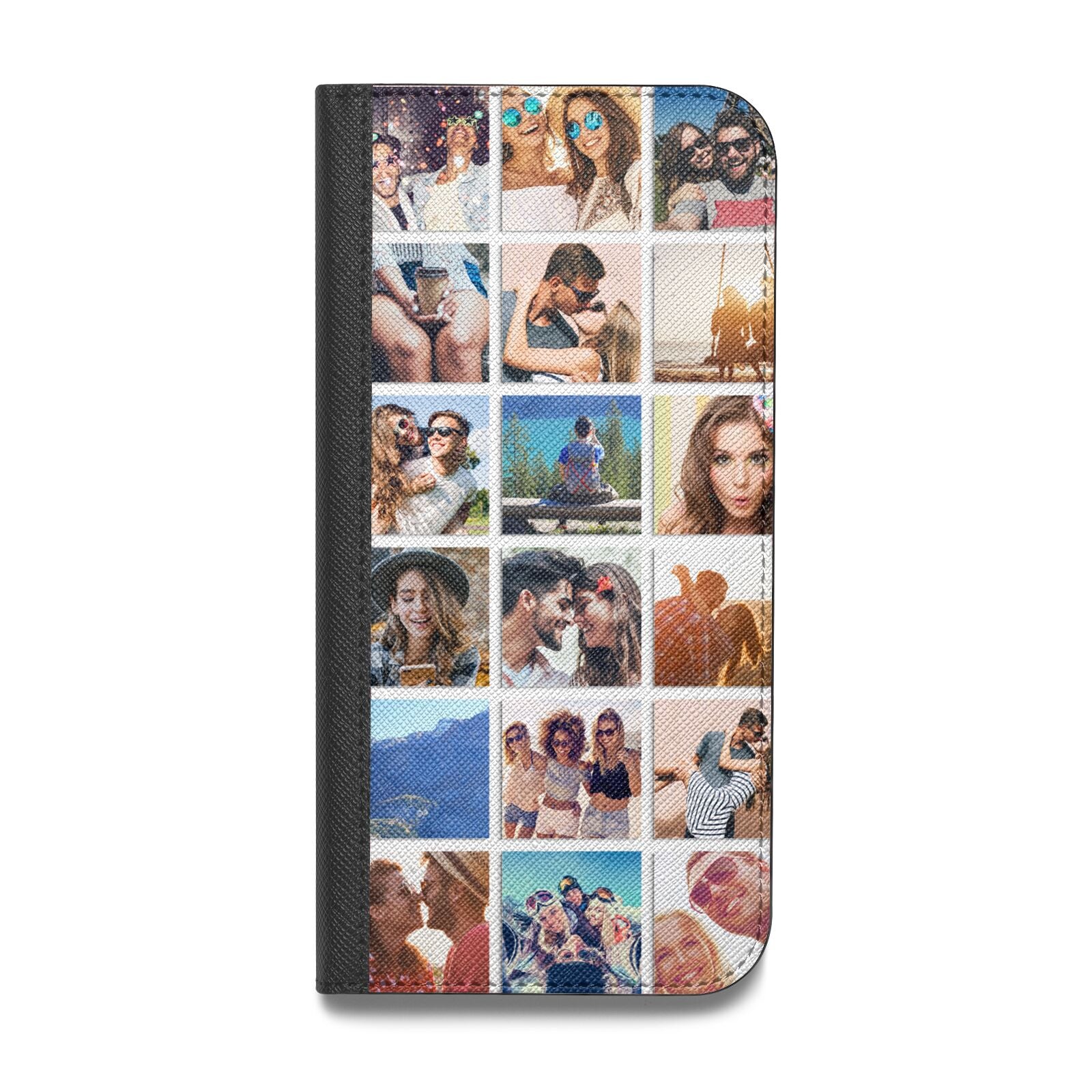 Multi Photo Collage Vegan Leather Flip Samsung Case