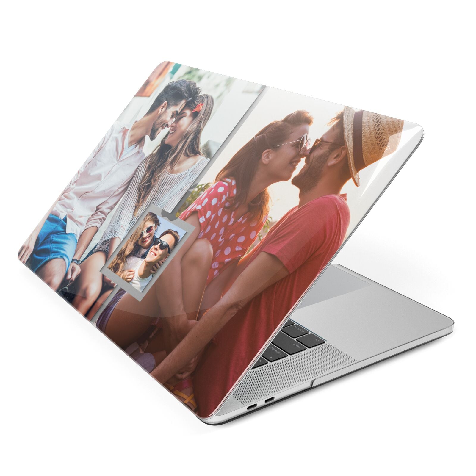 Multi Photo Square Collage Apple MacBook Case Side View