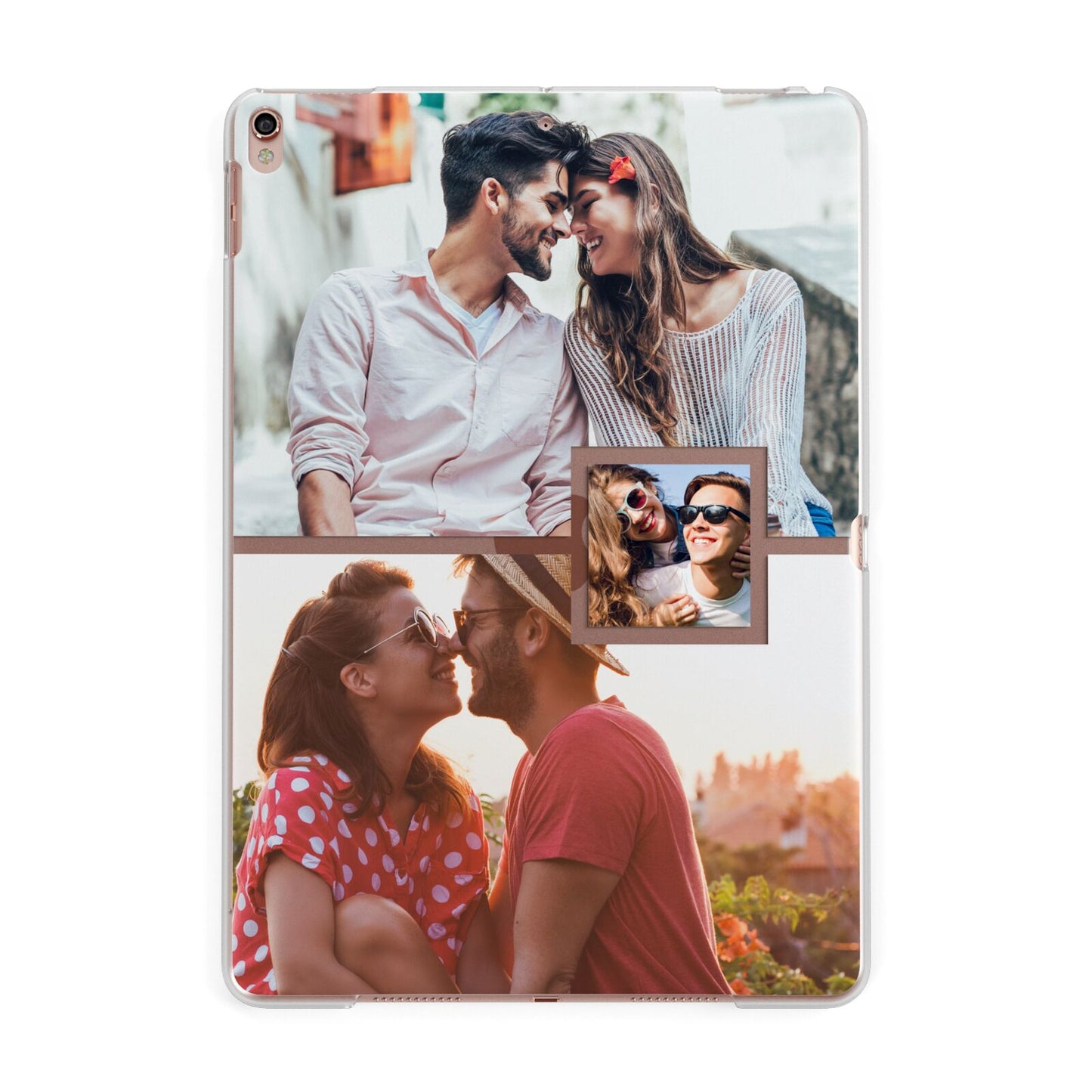 Multi Photo Square Collage Apple iPad Rose Gold Case