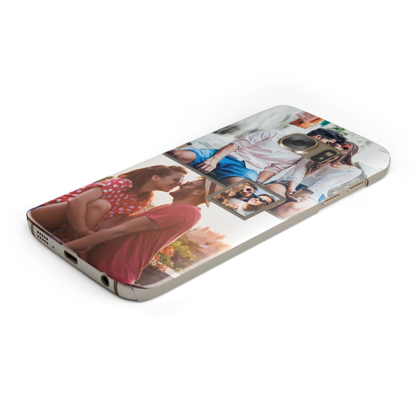 Multi Photo Square Collage Protective Samsung Galaxy Case Angled Image