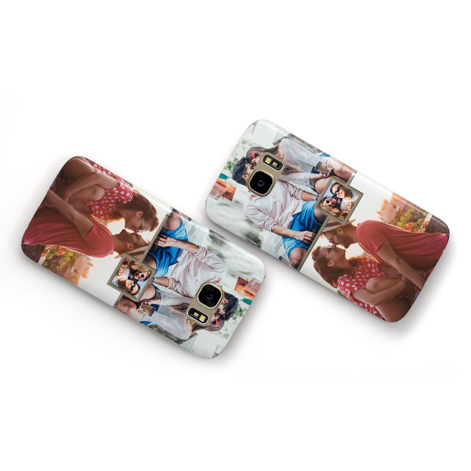 Multi Photo Square Collage Samsung Galaxy Case Flat Overview