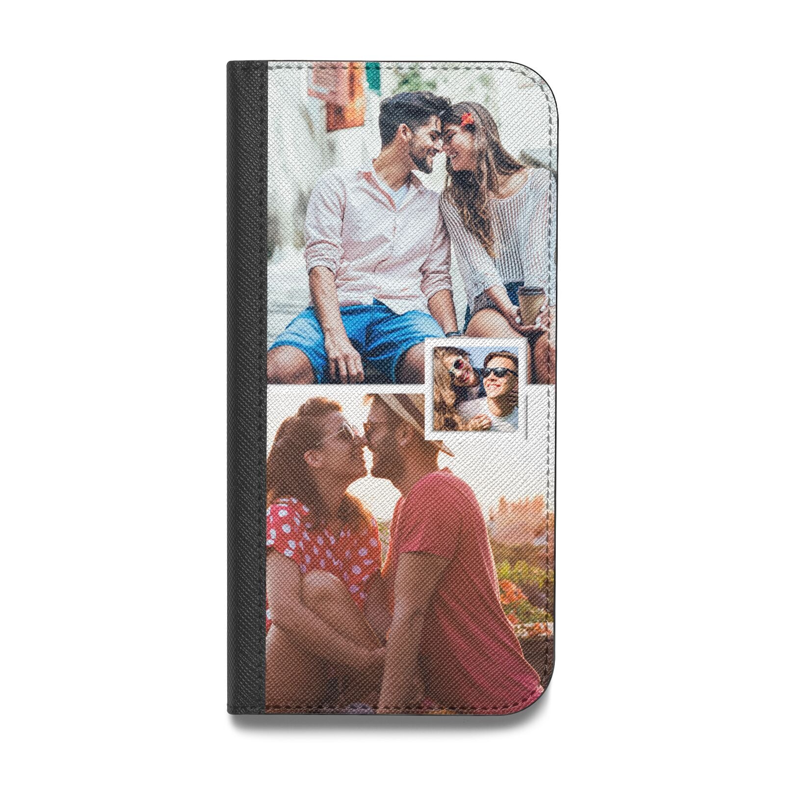 Multi Photo Square Collage Vegan Leather Flip Samsung Case