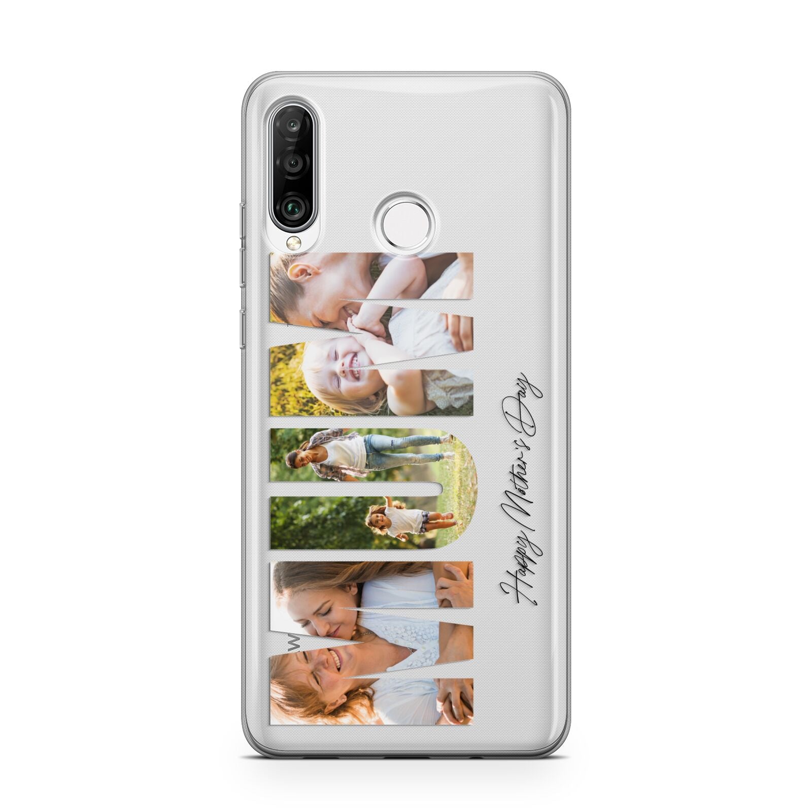 Mum Letters Photo Upload Huawei P30 Lite Phone Case