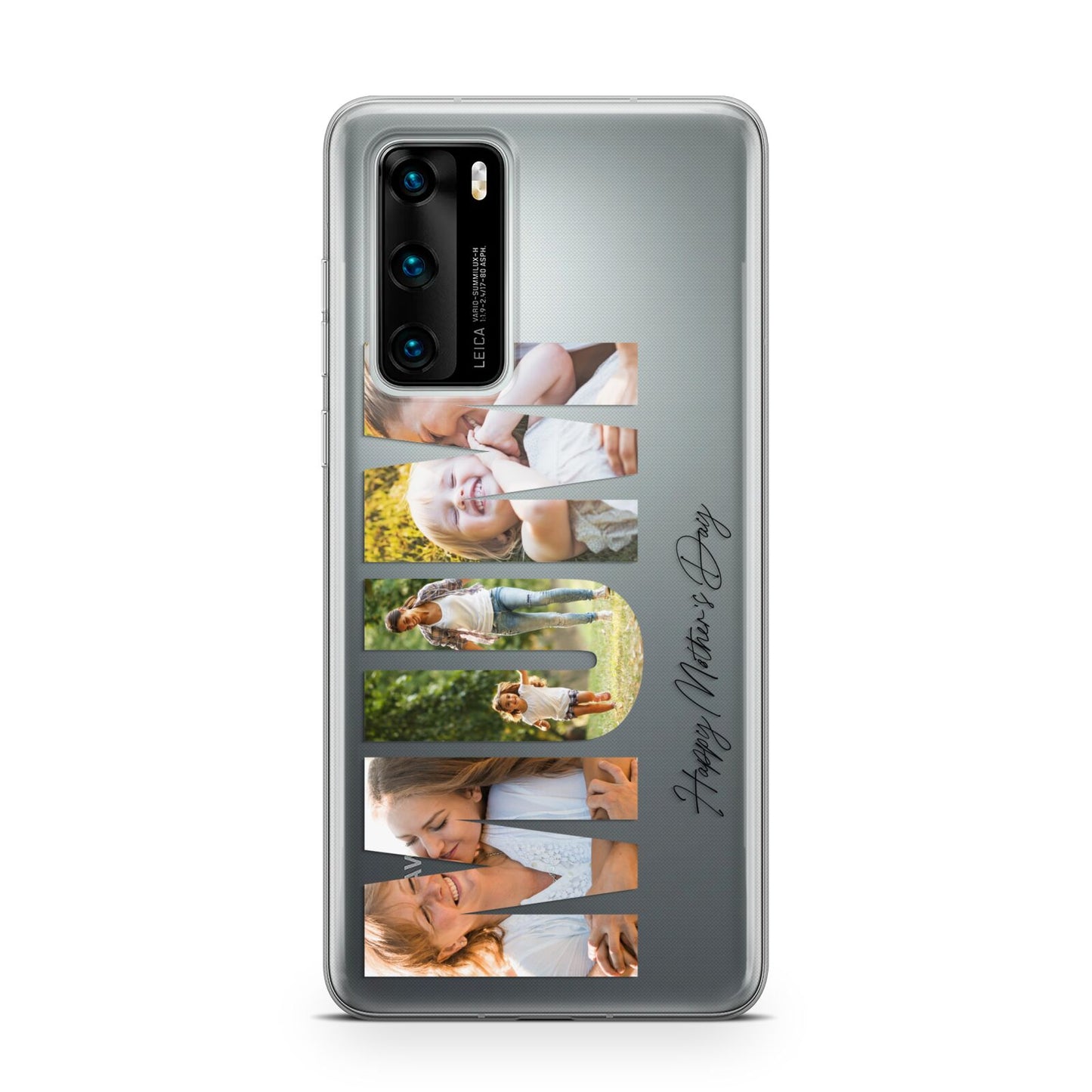 Mum Letters Photo Upload Huawei P40 Phone Case