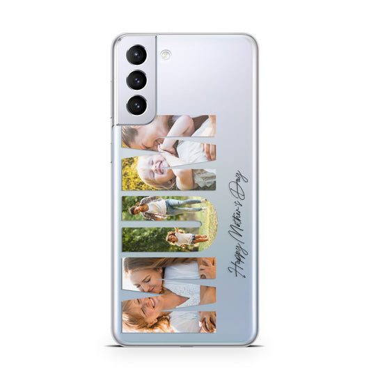 Mum Letters Photo Upload Samsung S21 Plus Phone Case