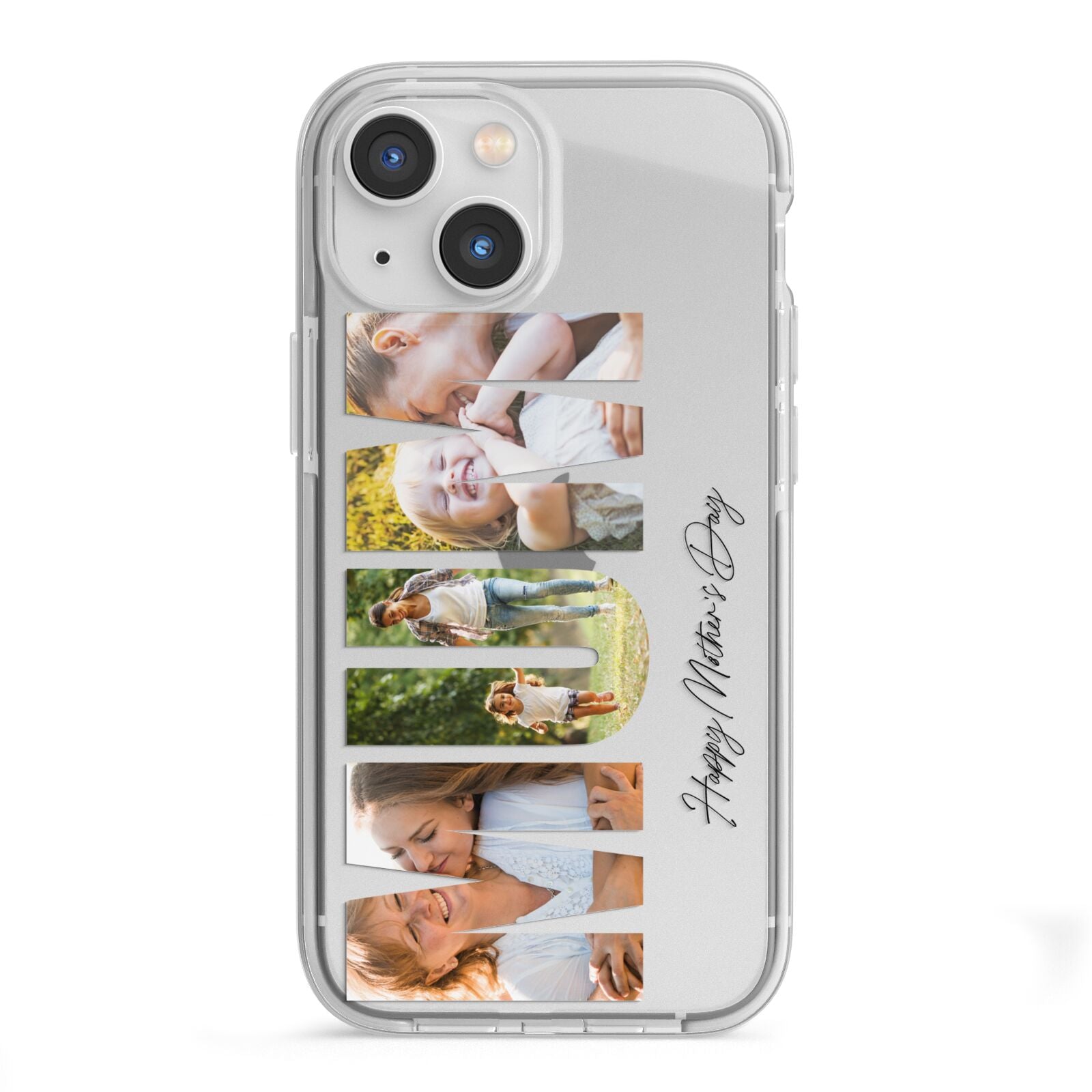 Mum Letters Photo Upload iPhone 13 Mini TPU Impact Case with White Edges