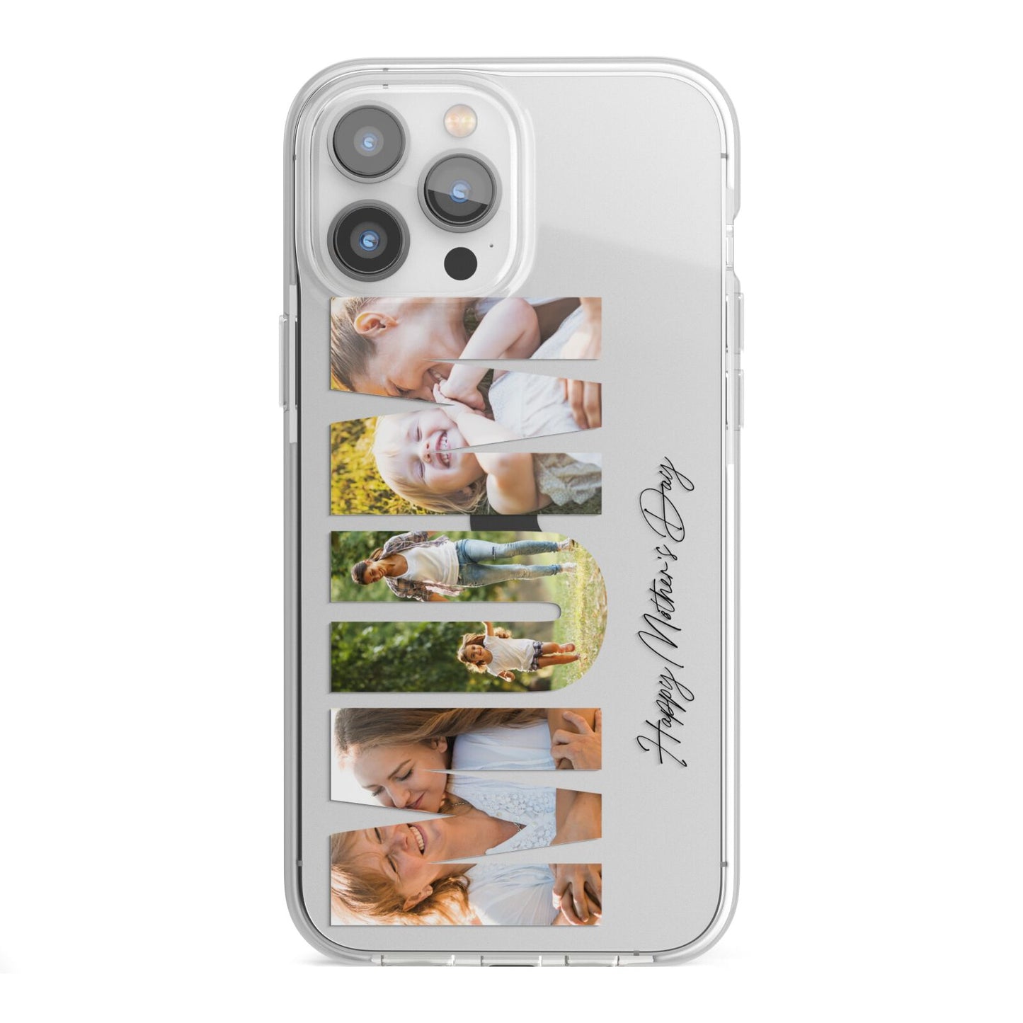 Mum Letters Photo Upload iPhone 13 Pro Max TPU Impact Case with White Edges