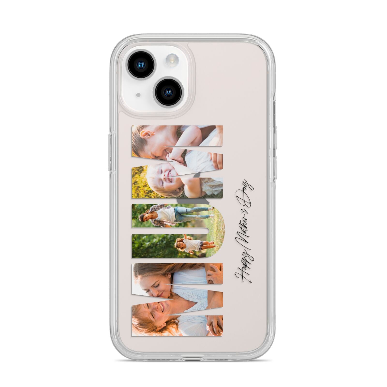 Mum Letters Photo Upload iPhone 14 Clear Tough Case Starlight