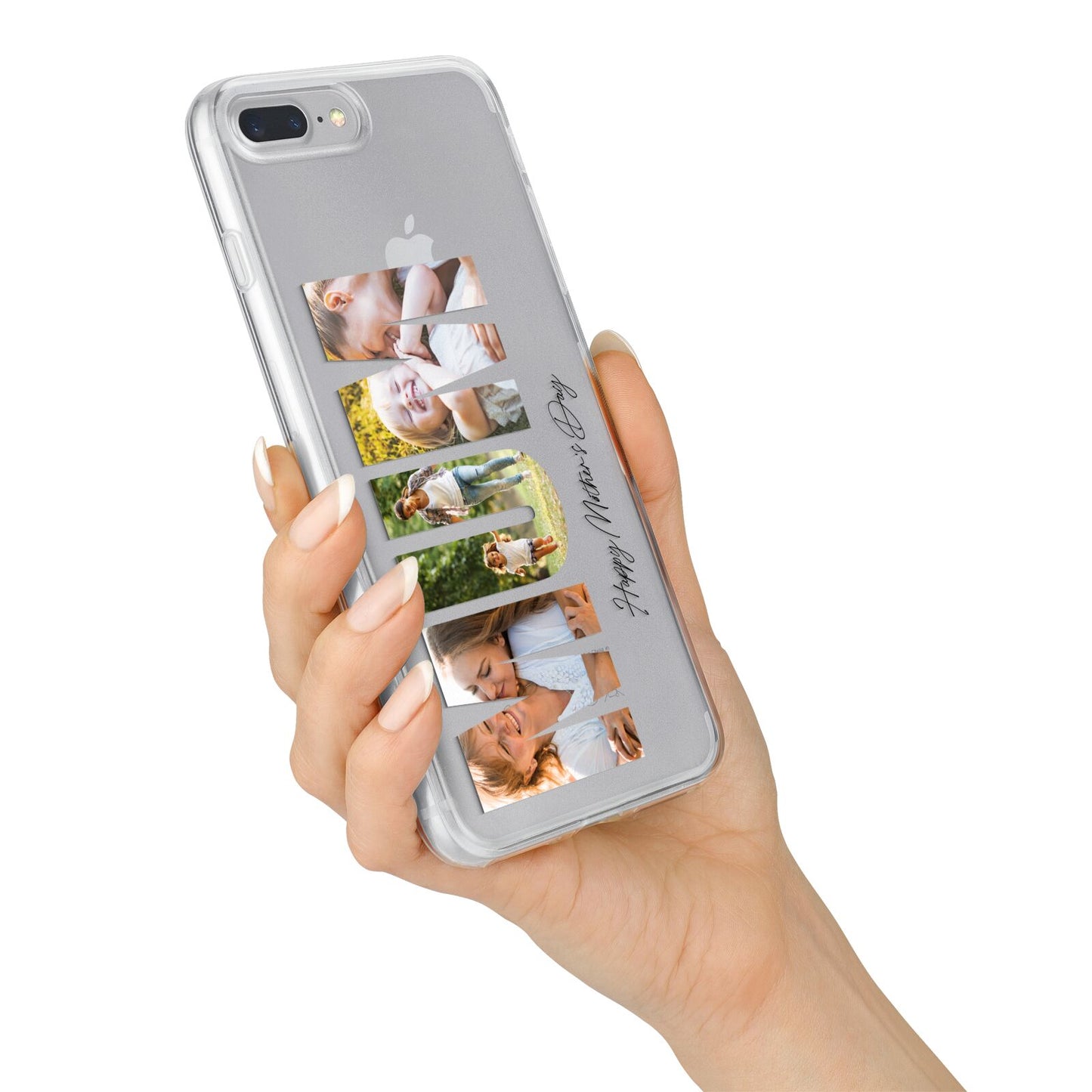 Mum Letters Photo Upload iPhone 7 Plus Bumper Case on Silver iPhone Alternative Image