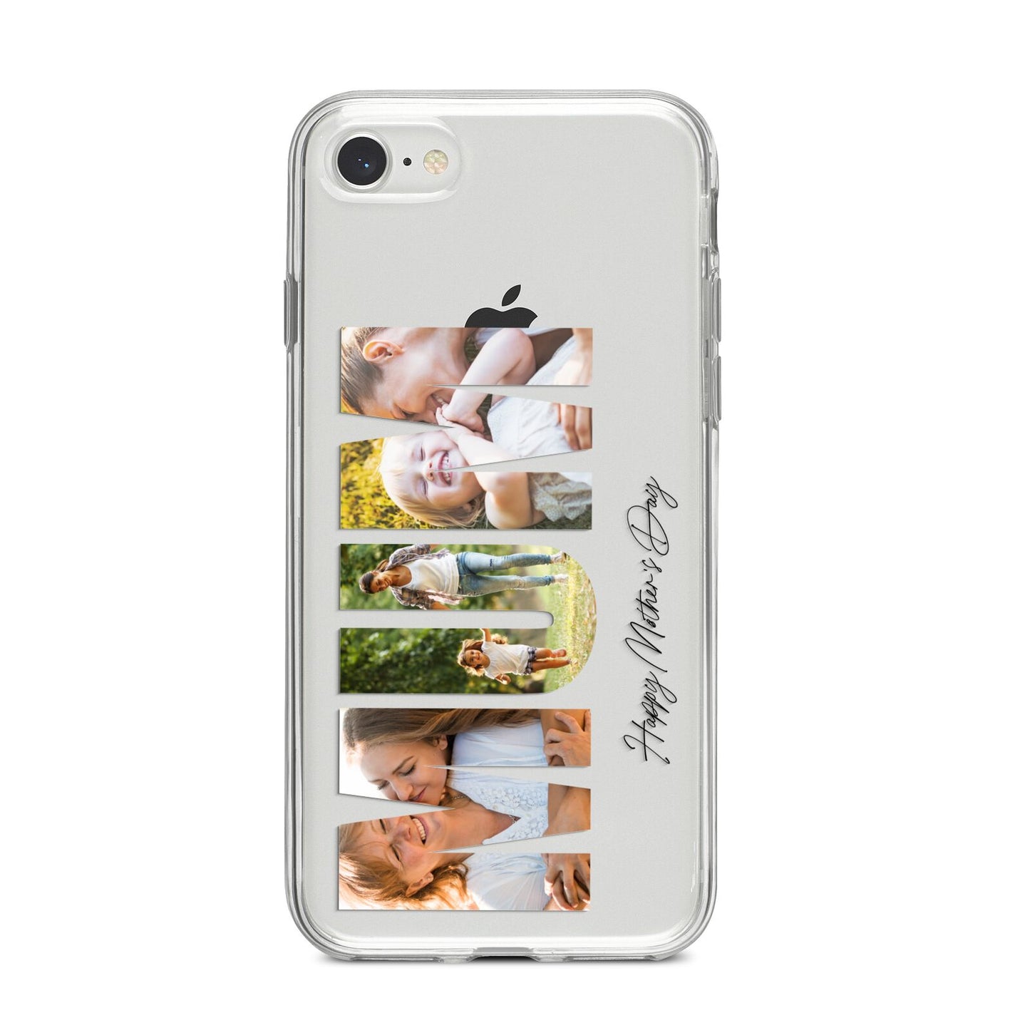 Mum Letters Photo Upload iPhone 8 Bumper Case on Silver iPhone