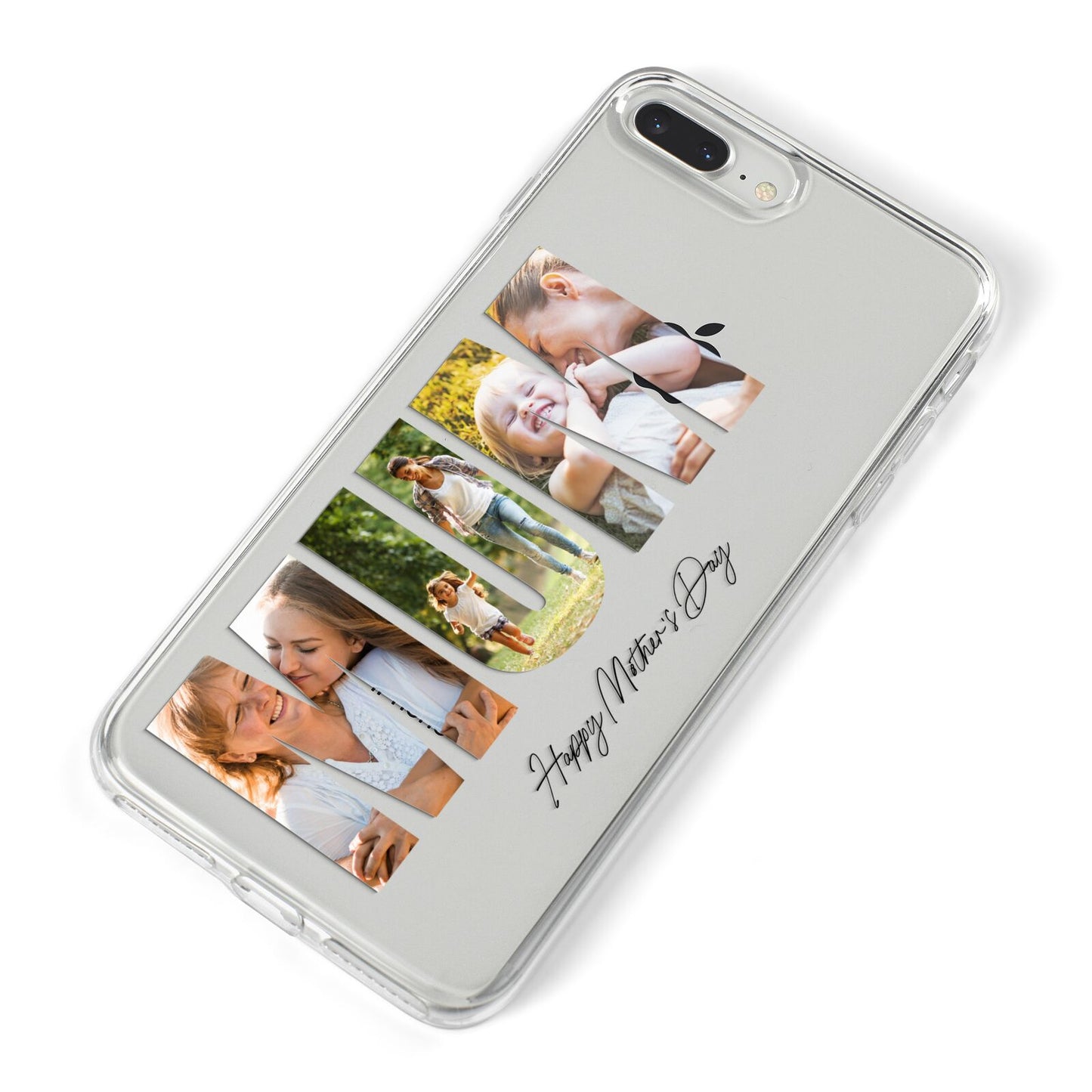 Mum Letters Photo Upload iPhone 8 Plus Bumper Case on Silver iPhone Alternative Image