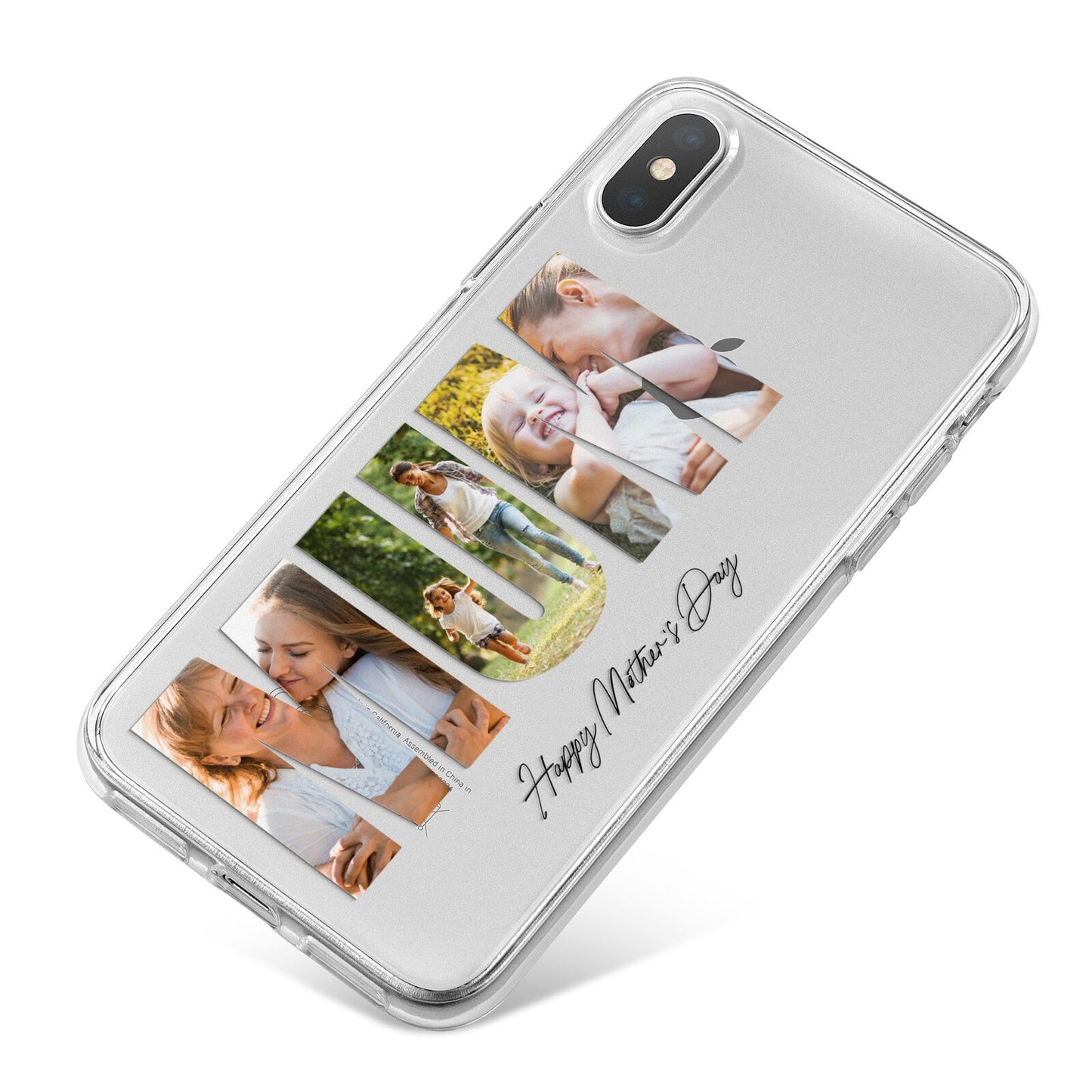 Mum Letters Photo Upload iPhone X Bumper Case on Silver iPhone