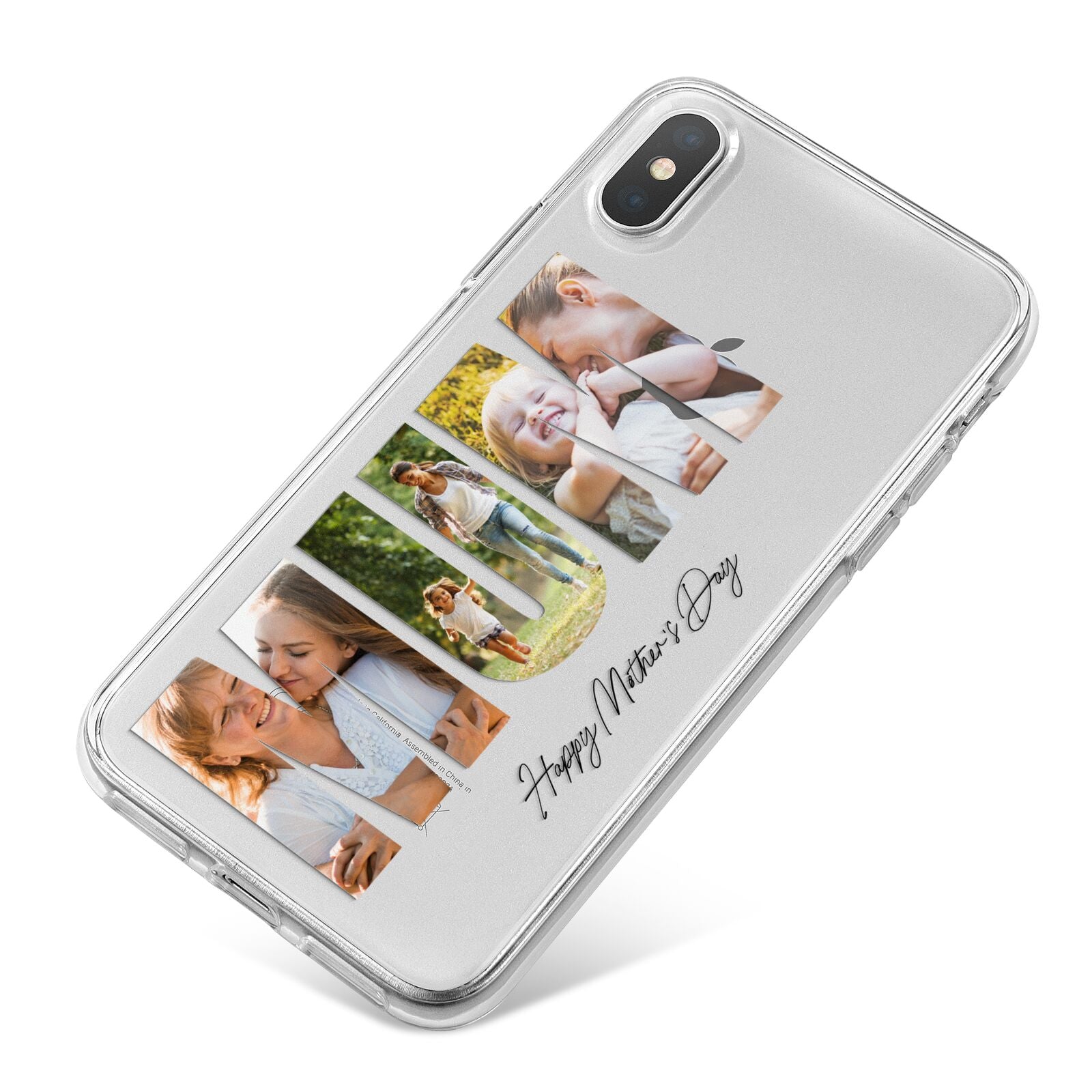 Mum Letters Photo Upload iPhone X Bumper Case on Silver iPhone