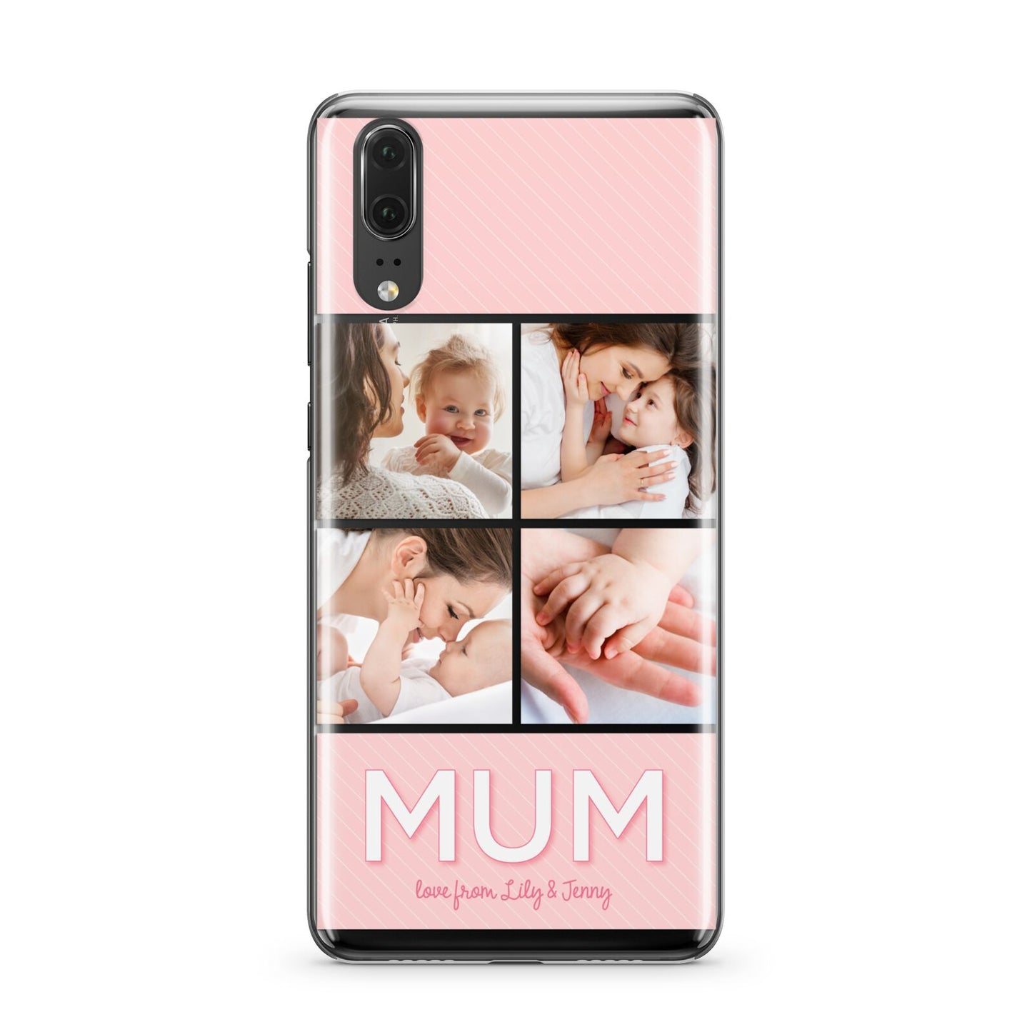 Mum Pink Mothers Day Multi Photo Huawei P20 Phone Case