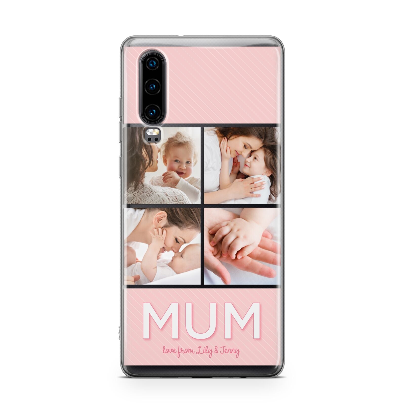 Mum Pink Mothers Day Multi Photo Huawei P30 Phone Case