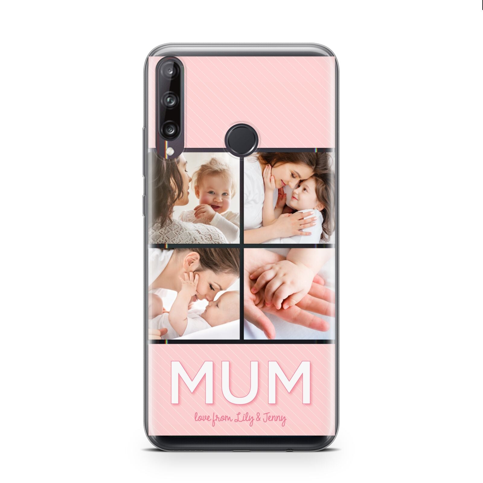 Mum Pink Mothers Day Multi Photo Huawei P40 Lite E Phone Case