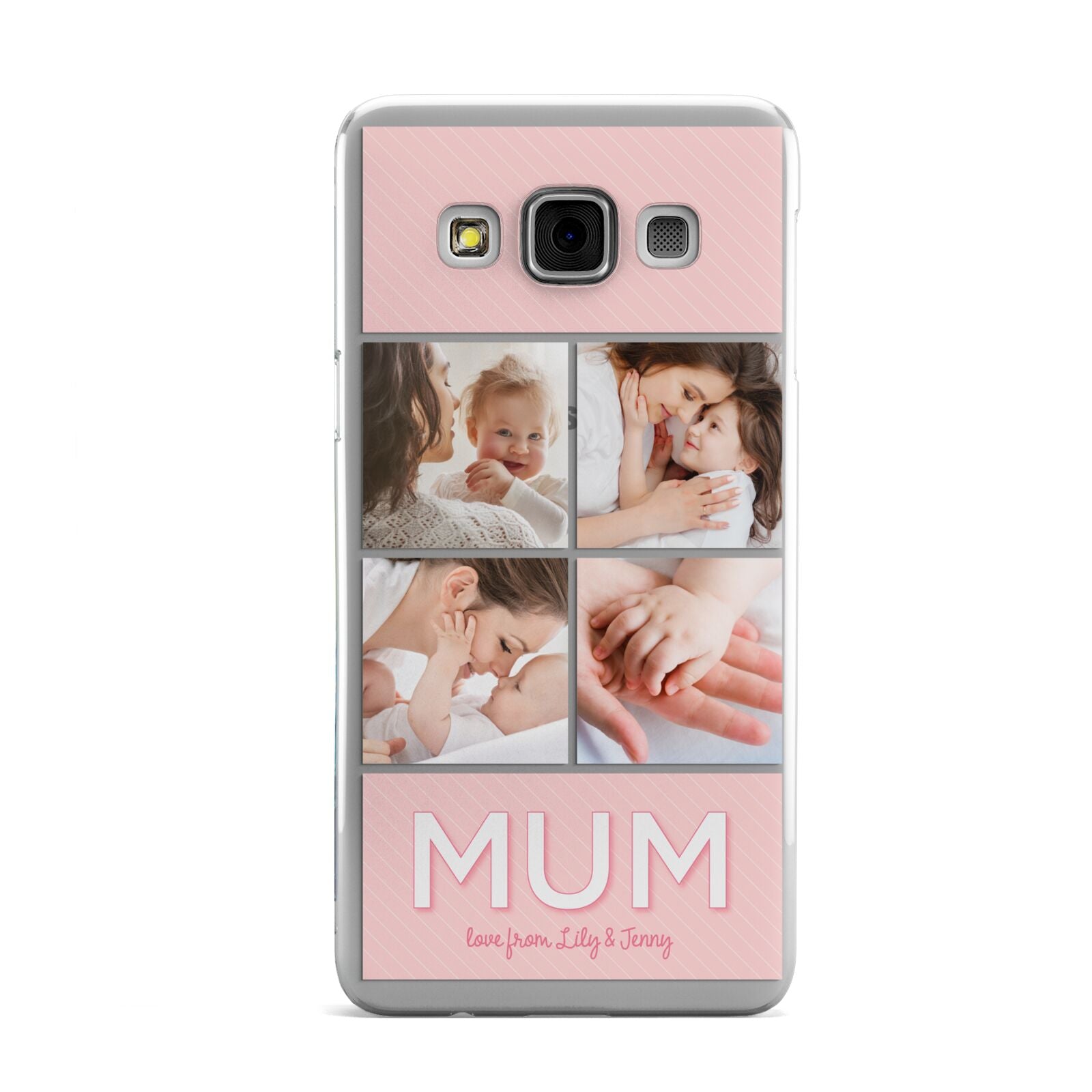 Mum Pink Mothers Day Multi Photo Samsung Galaxy A3 Case