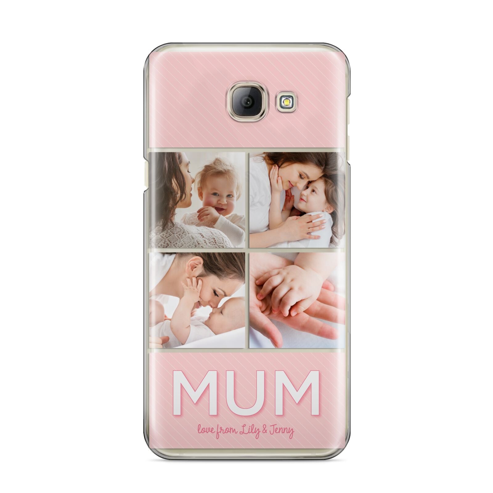 Mum Pink Mothers Day Multi Photo Samsung Galaxy A8 2016 Case