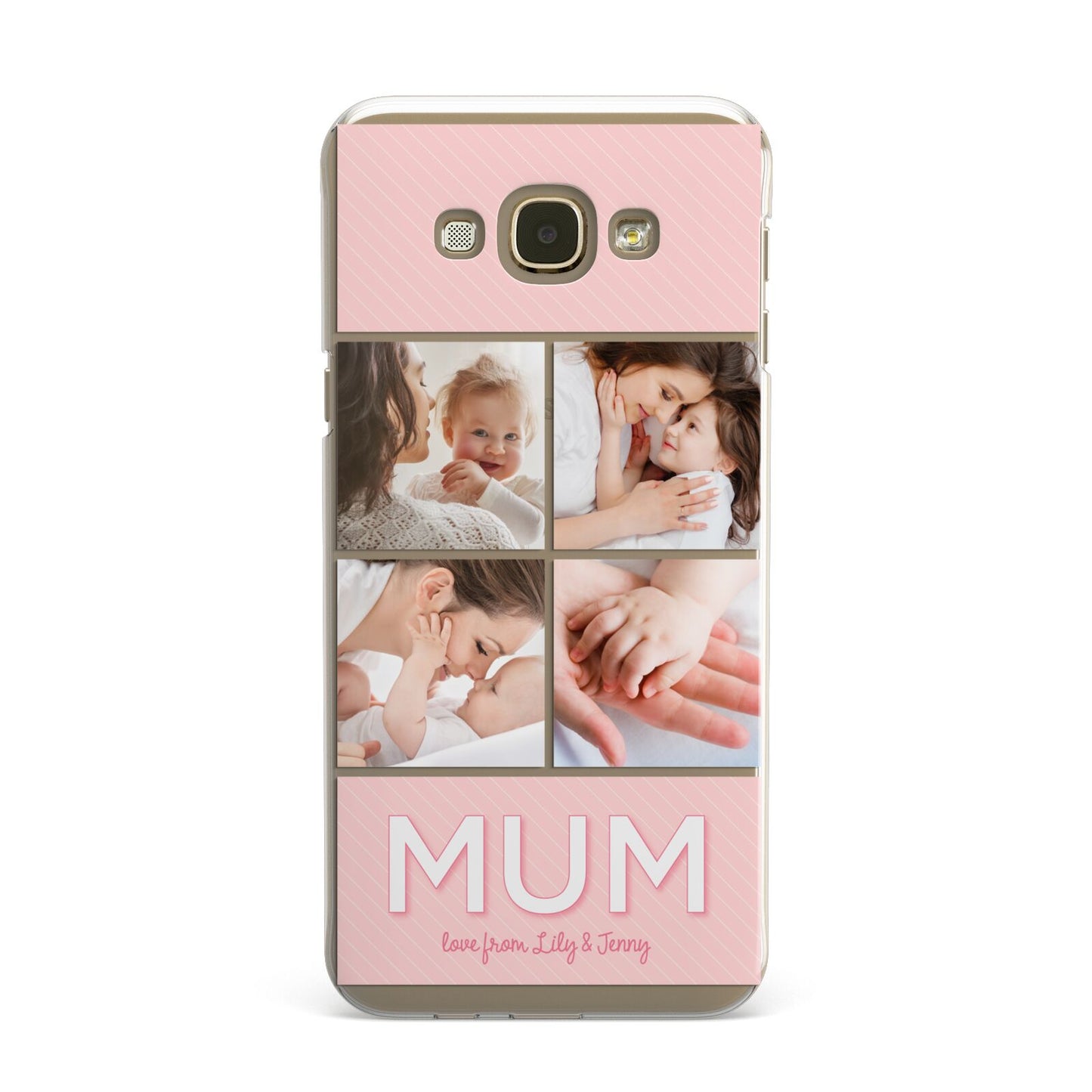 Mum Pink Mothers Day Multi Photo Samsung Galaxy A8 Case