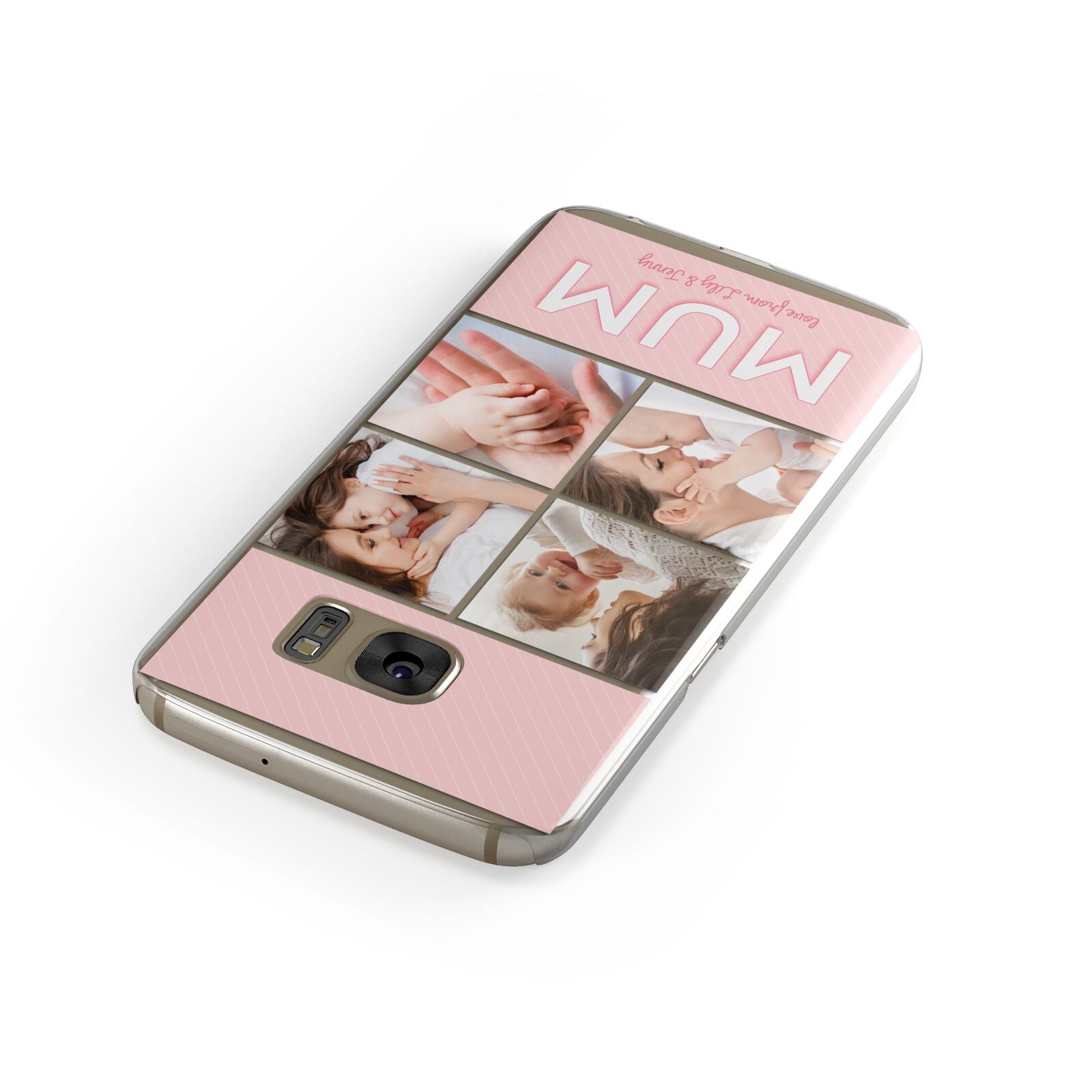 Mum Pink Mothers Day Multi Photo Samsung Galaxy Case Front Close Up