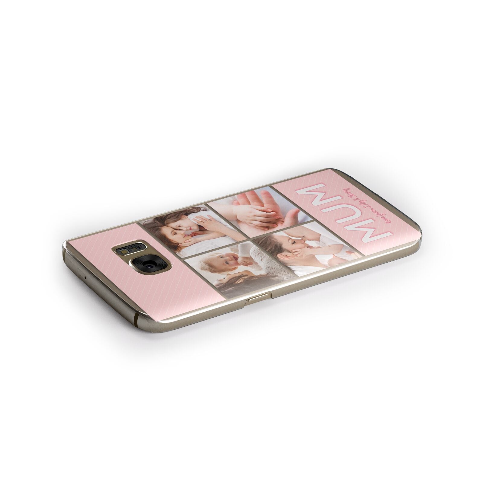 Mum Pink Mothers Day Multi Photo Samsung Galaxy Case Side Close Up