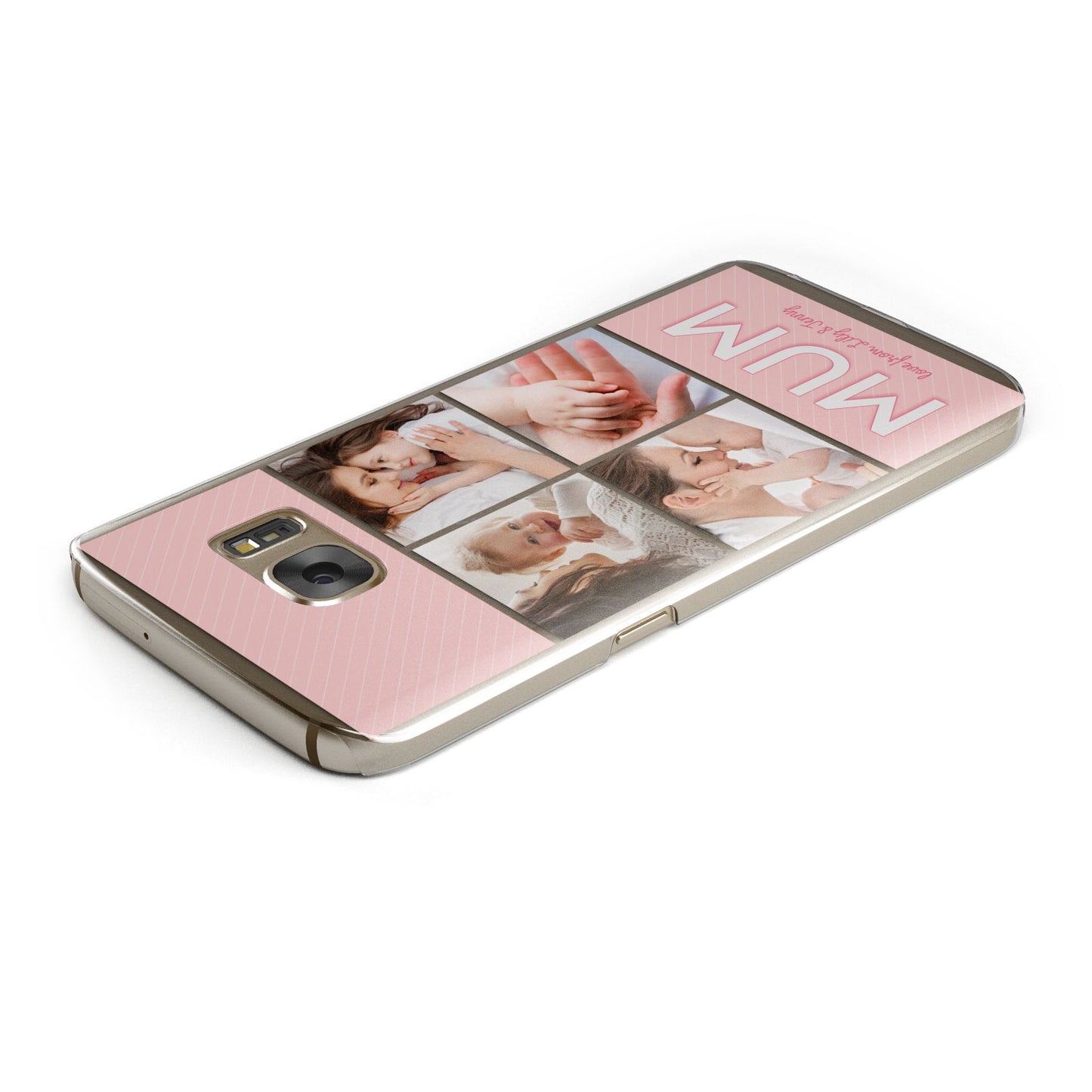 Mum Pink Mothers Day Multi Photo Samsung Galaxy Case Top Cutout