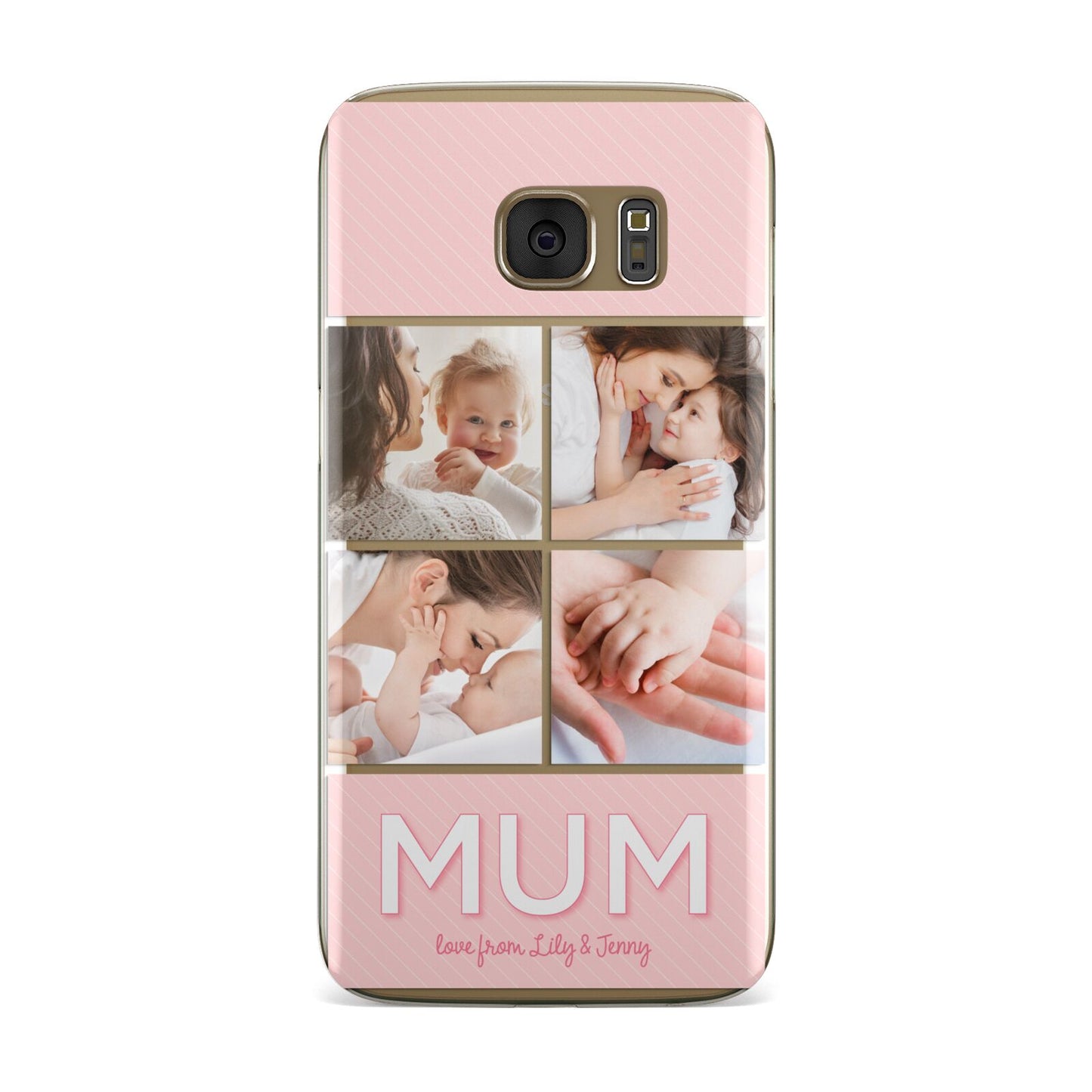 Mum Pink Mothers Day Multi Photo Samsung Galaxy Case